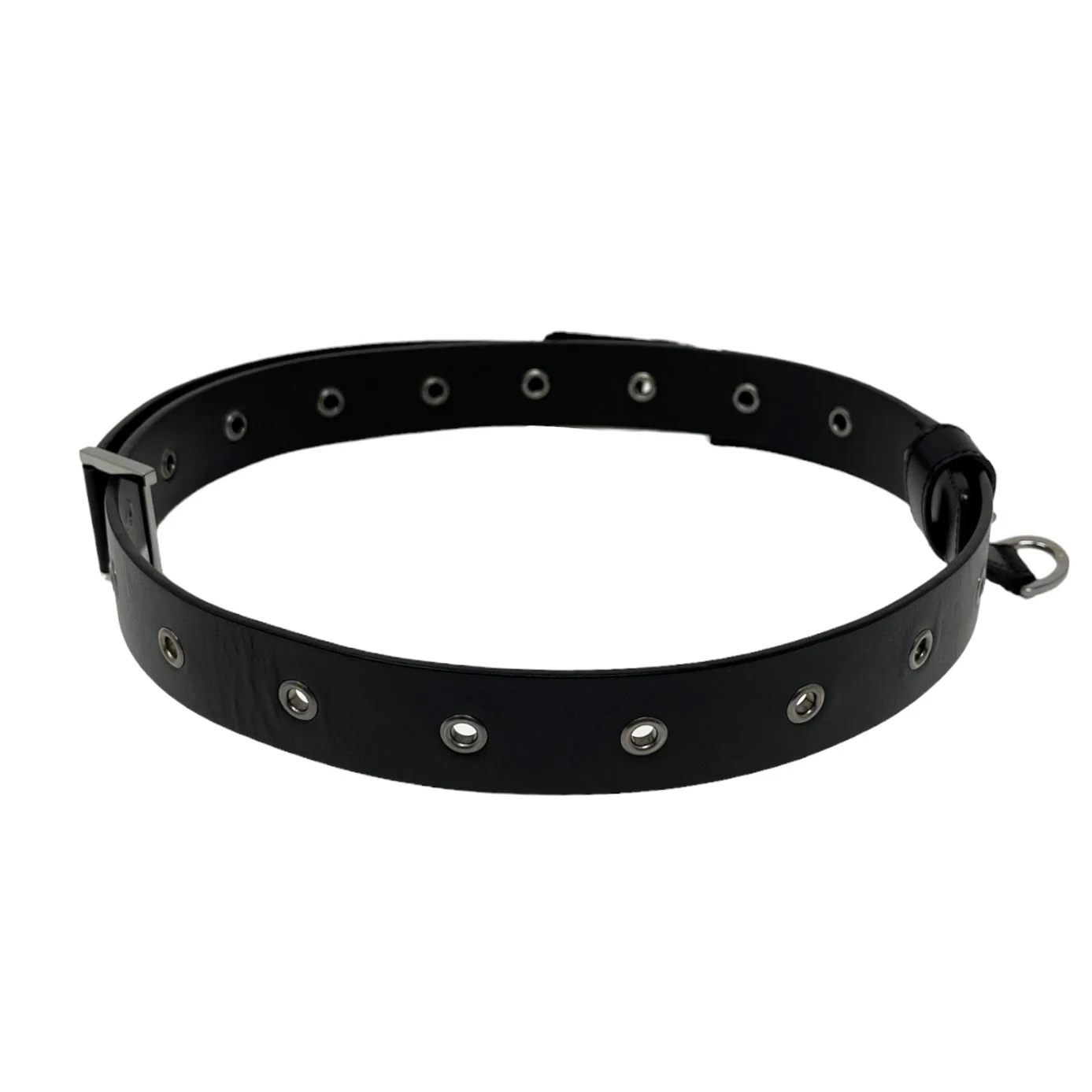 Dior Black Logo Grommet Belt - Image 2