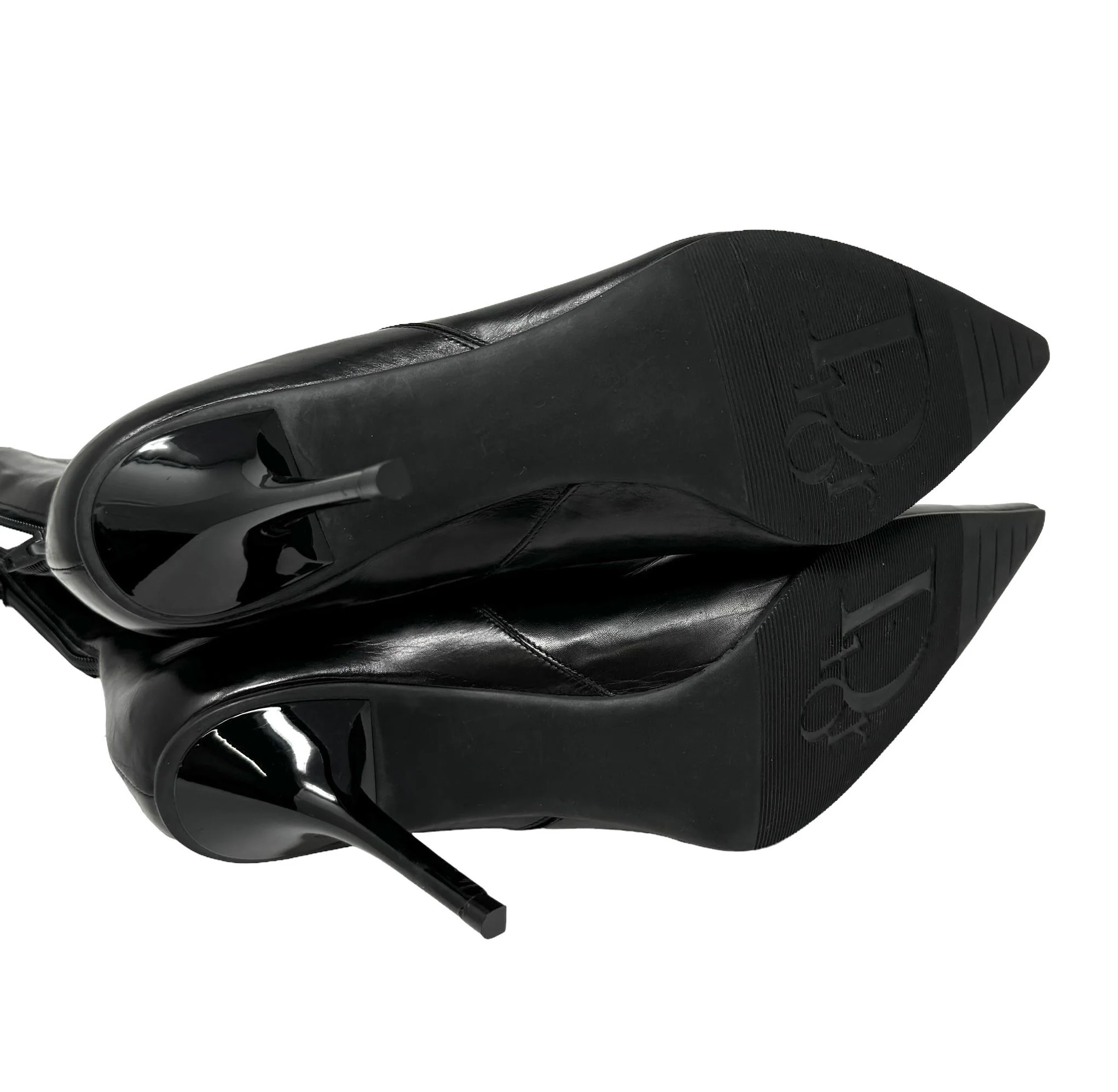 Dior Black Logo Heart Boots - Image 4