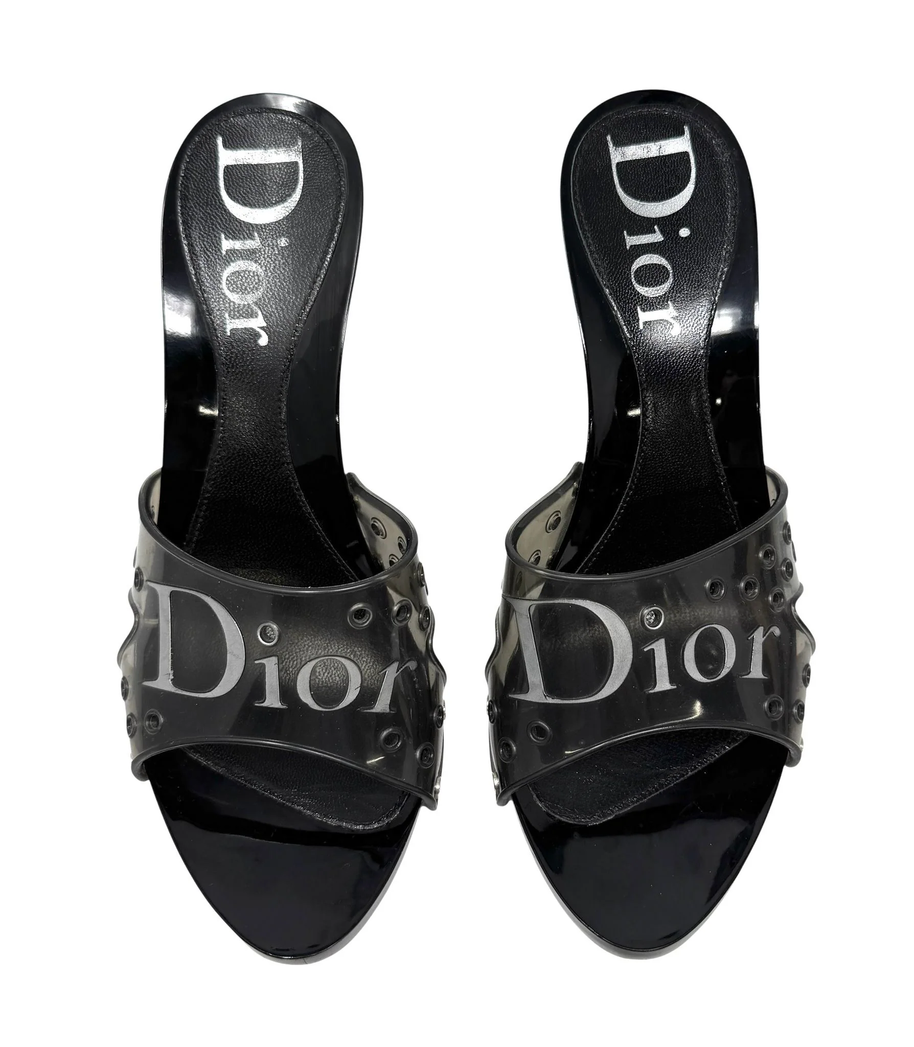 Dior Black Logo Jelly Heels