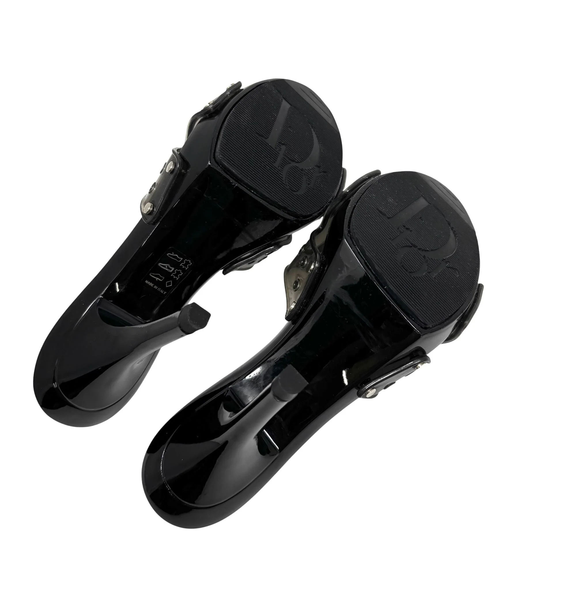 Dior Black Logo Jelly Heels - Image 4