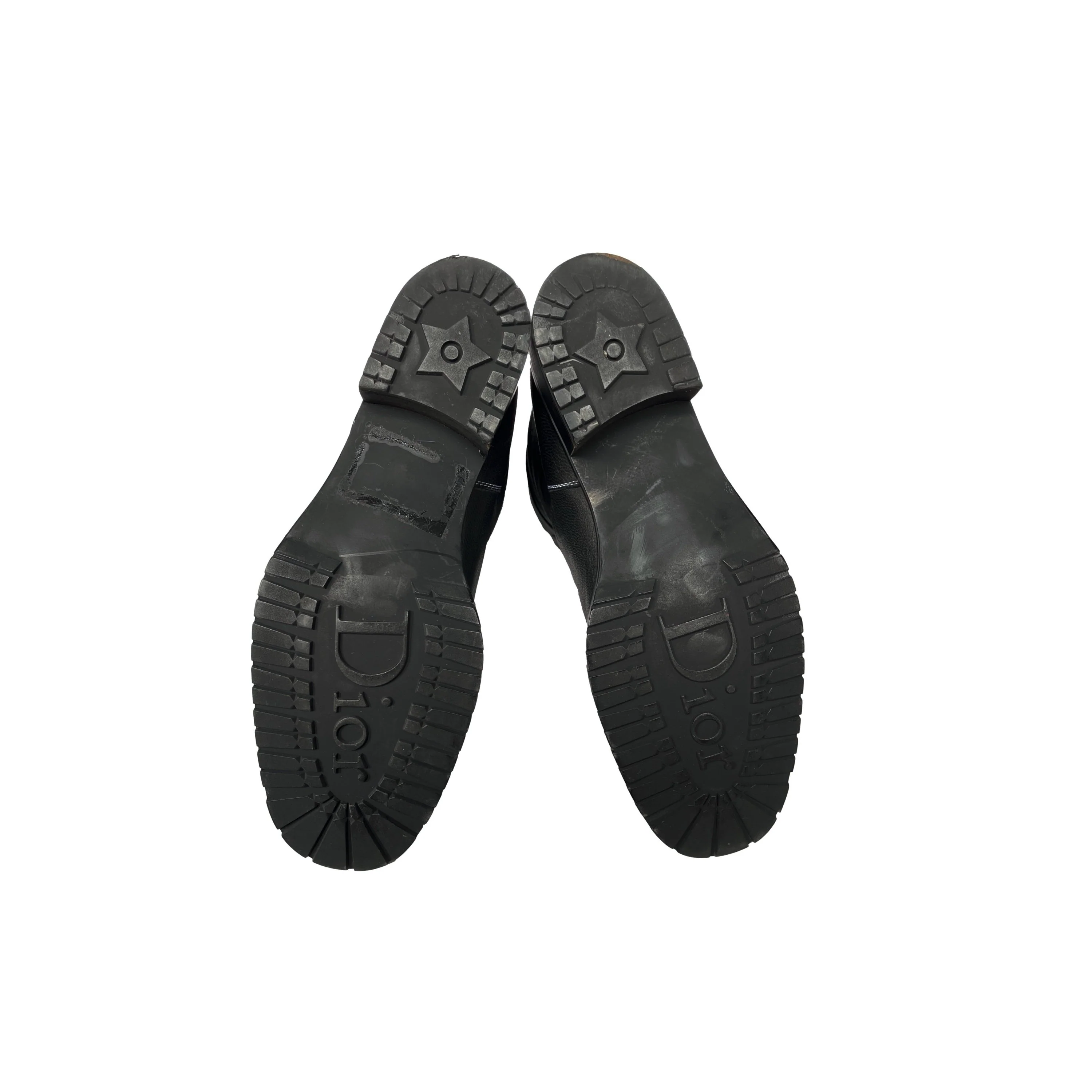 Dior Black Logo Leather Boots - Image 3