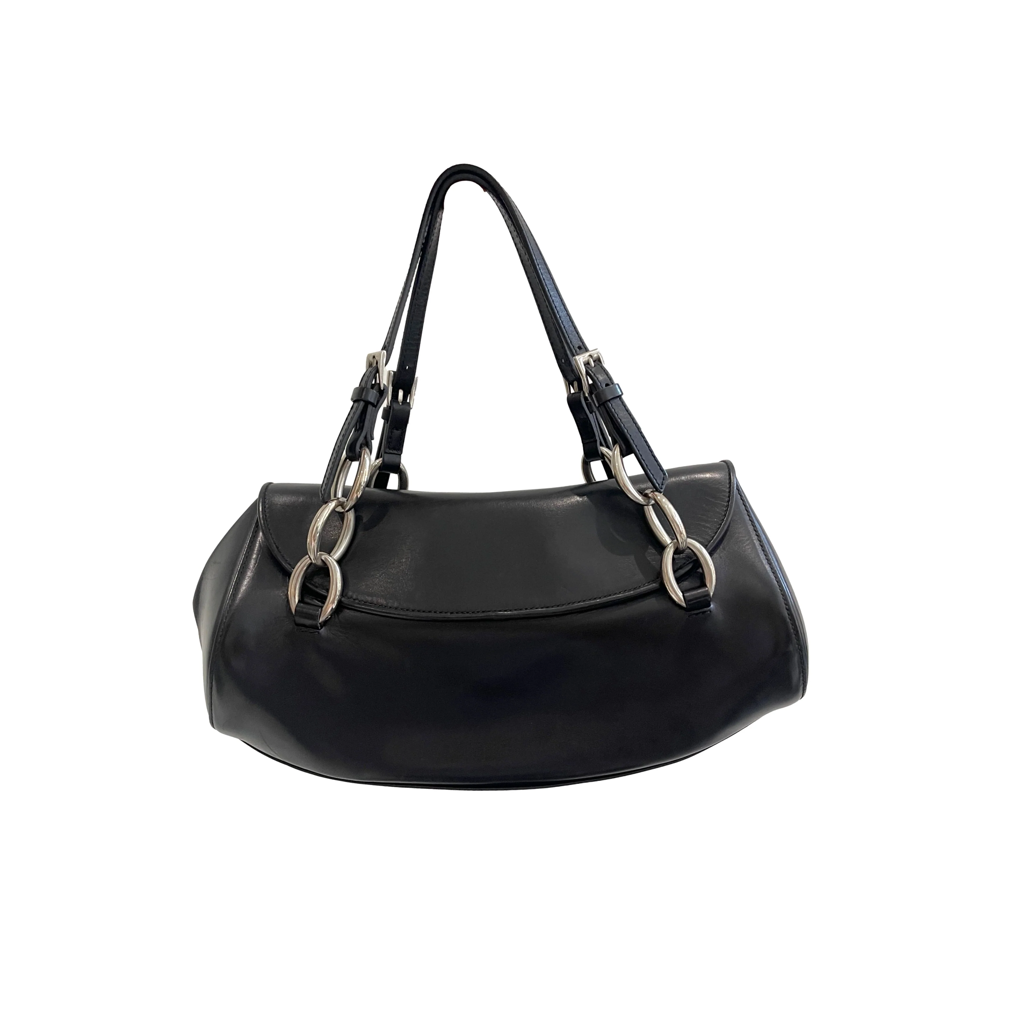 Dior Black Logo Leather Shoulder Bag - Image 2
