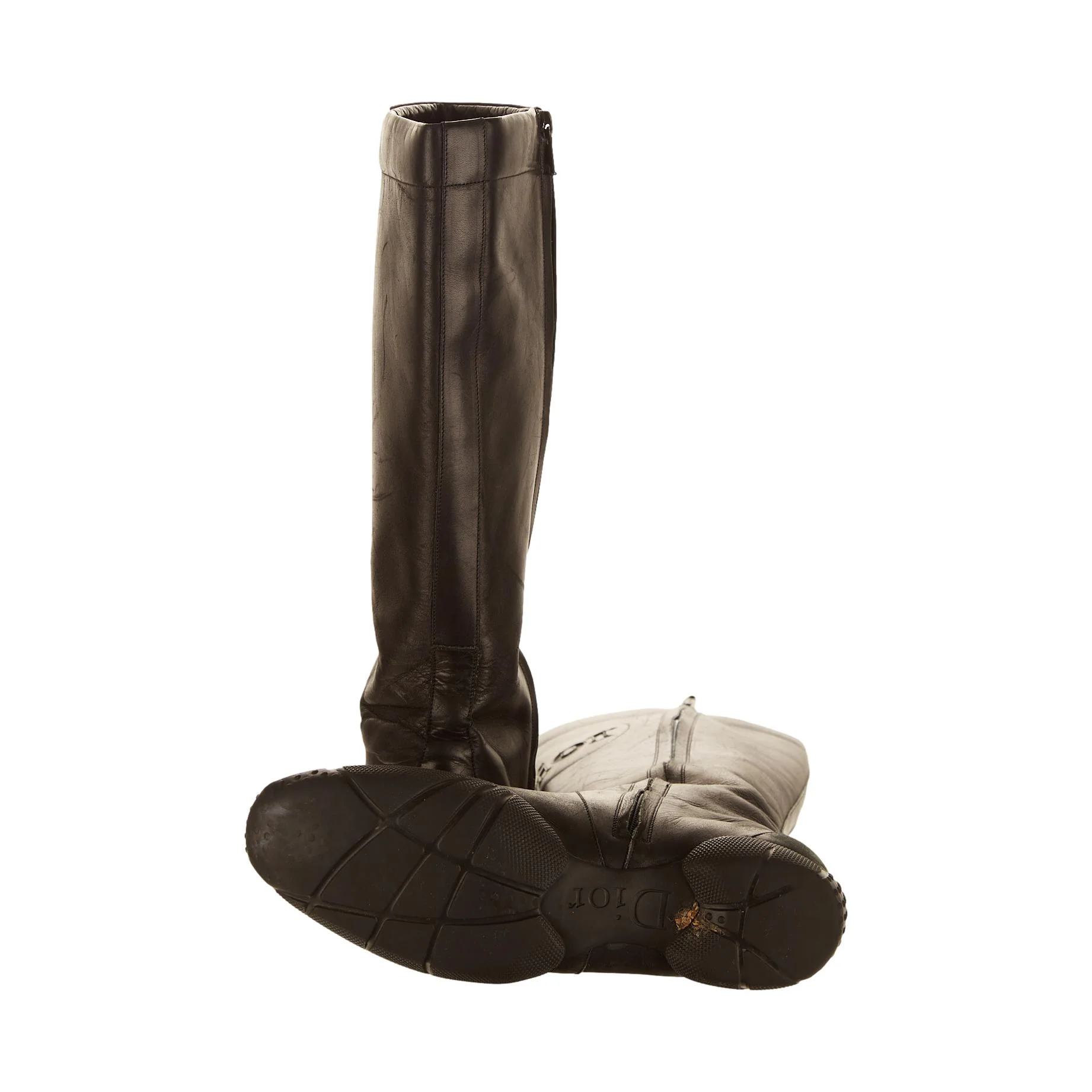 Dior Black Logo Moto Boots - Image 3