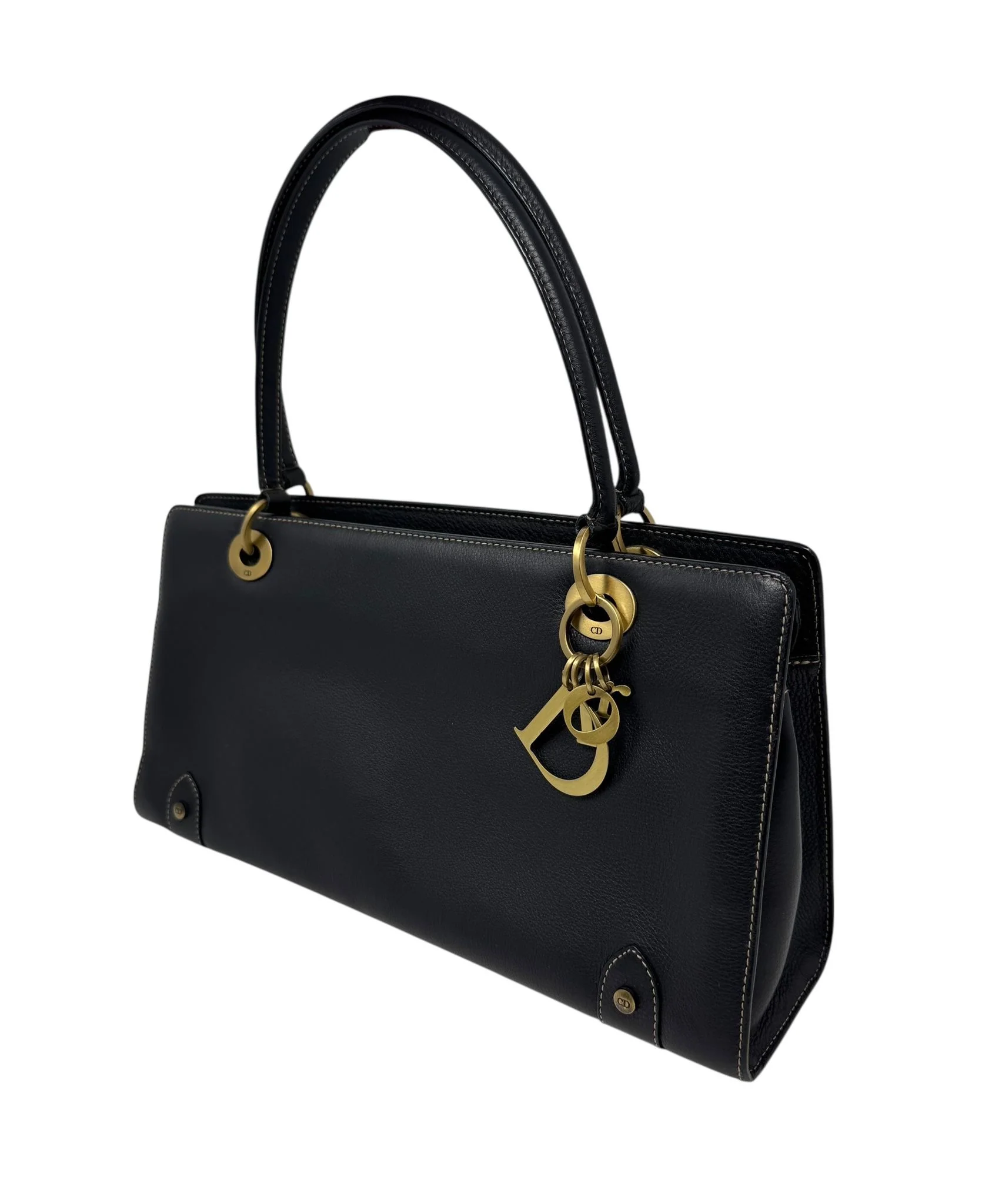 Dior Black Logo Shoulder Bag - Image 3