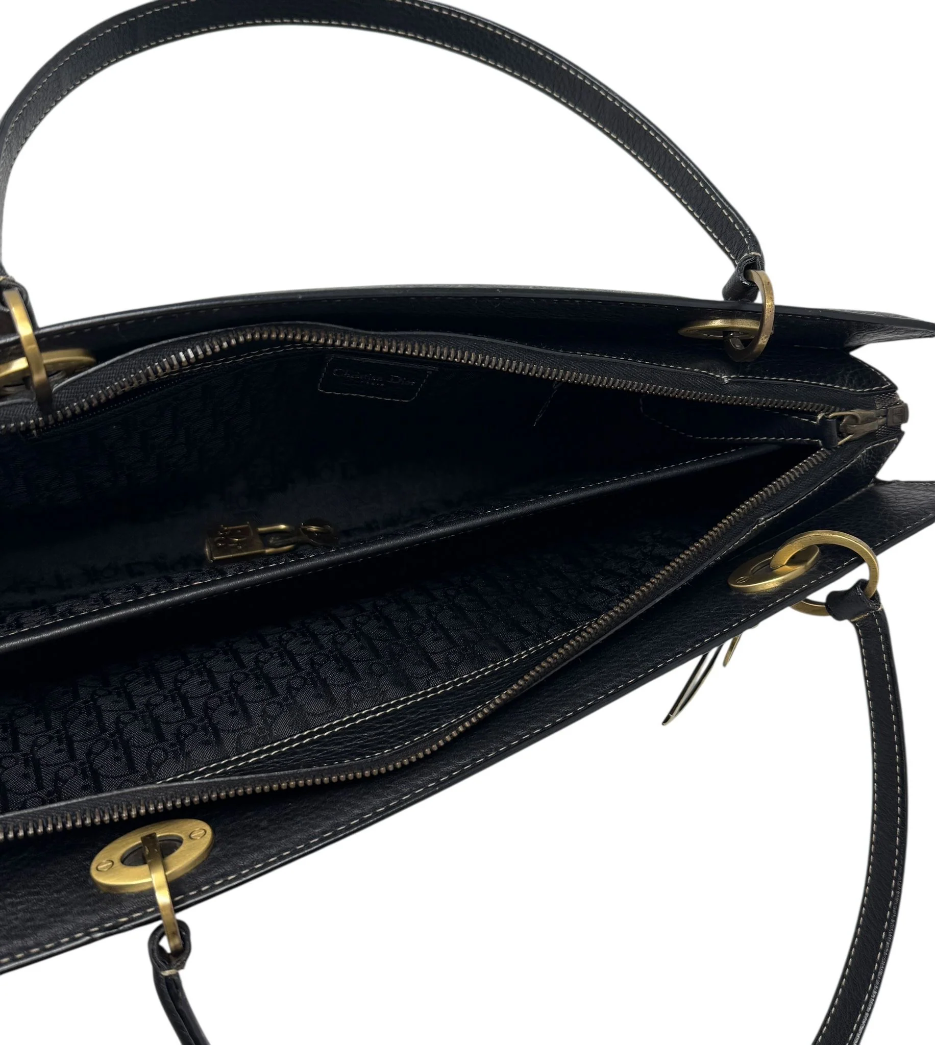 Dior Black Logo Shoulder Bag - Image 4