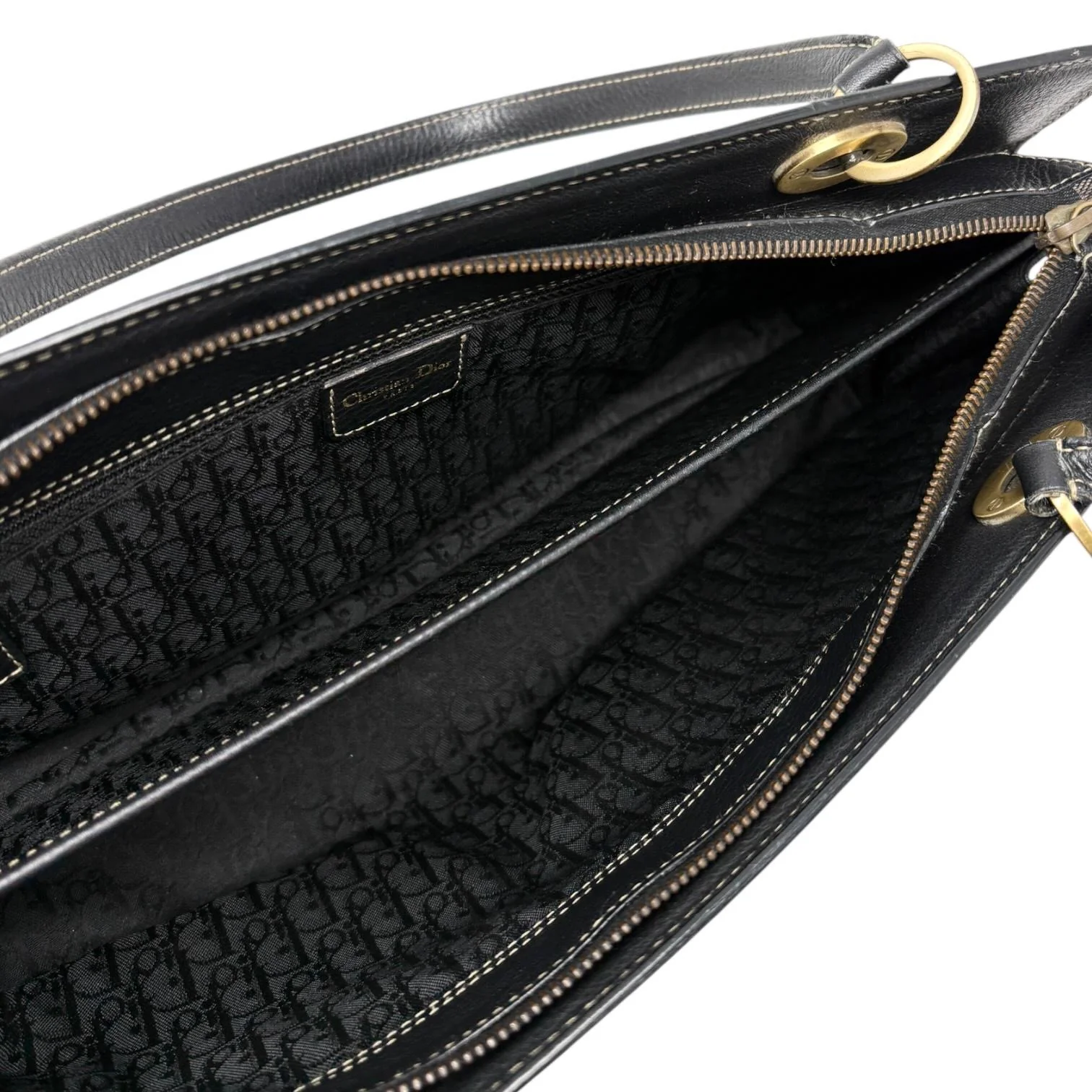 Dior Black Logo Shoulder Bag - Image 4