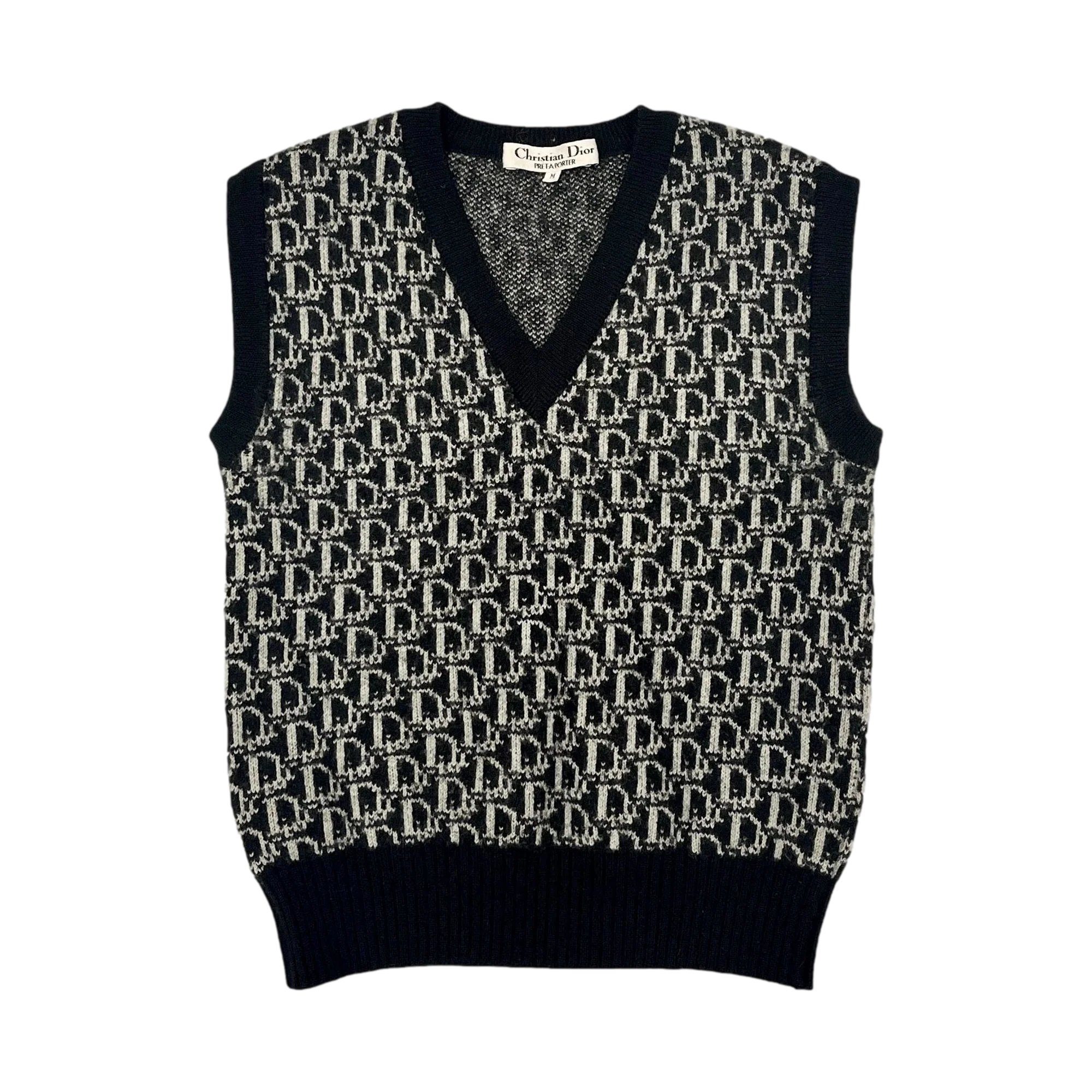 Dior Black Logo Sweater Vest - Image 2