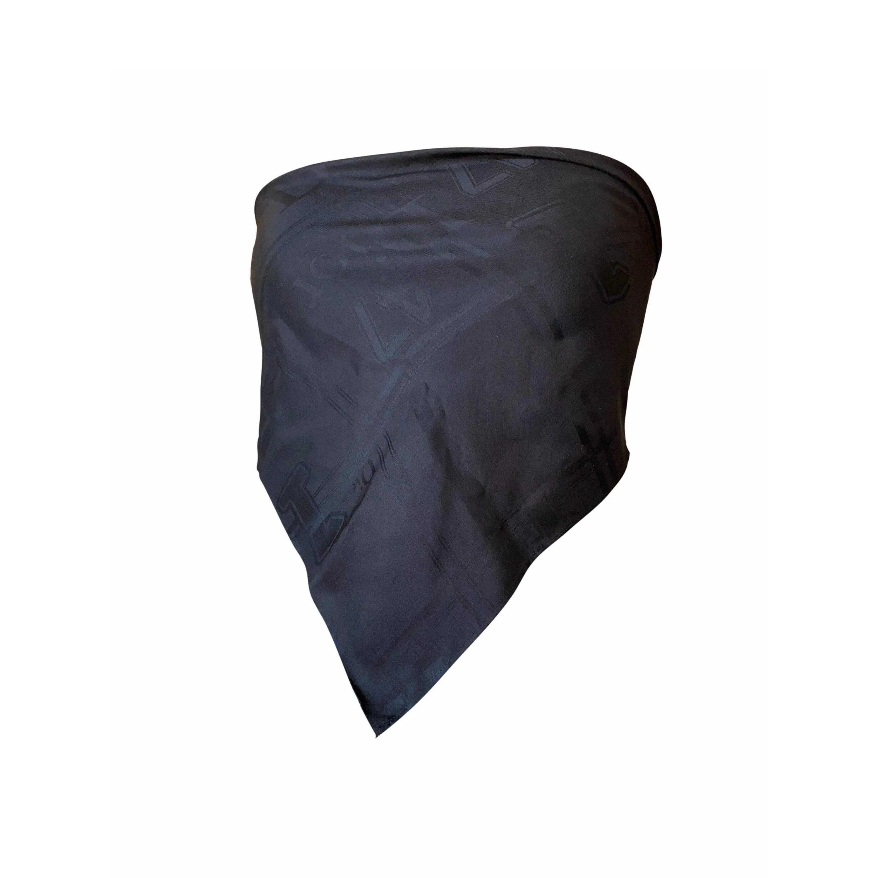 Dior Black Logo Tieback Scarf