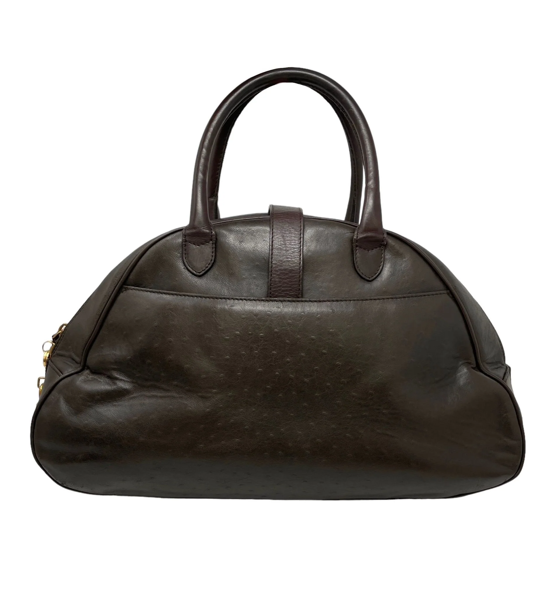 Dior Brown Logo Top Handle Bag - Image 2