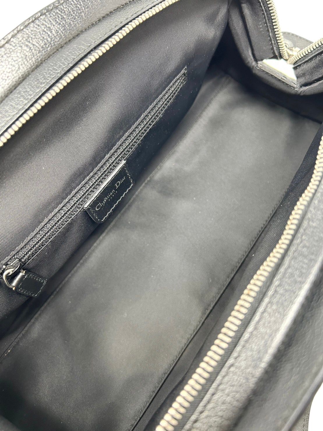 Dior Black Logo Top Handle Bag - Image 3
