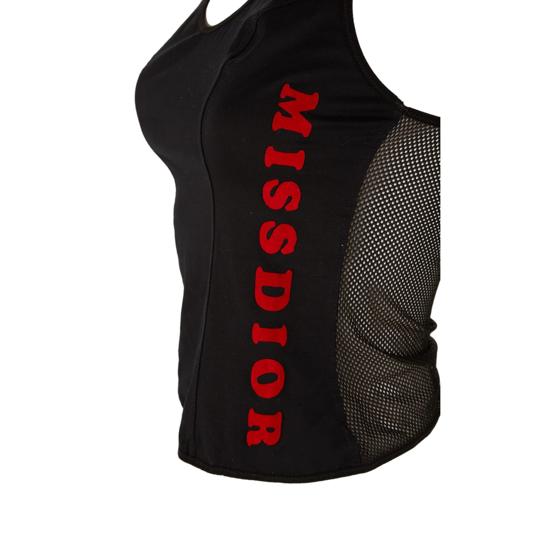 Dior Black 'Miss Dior' Mesh Tank - Image 2