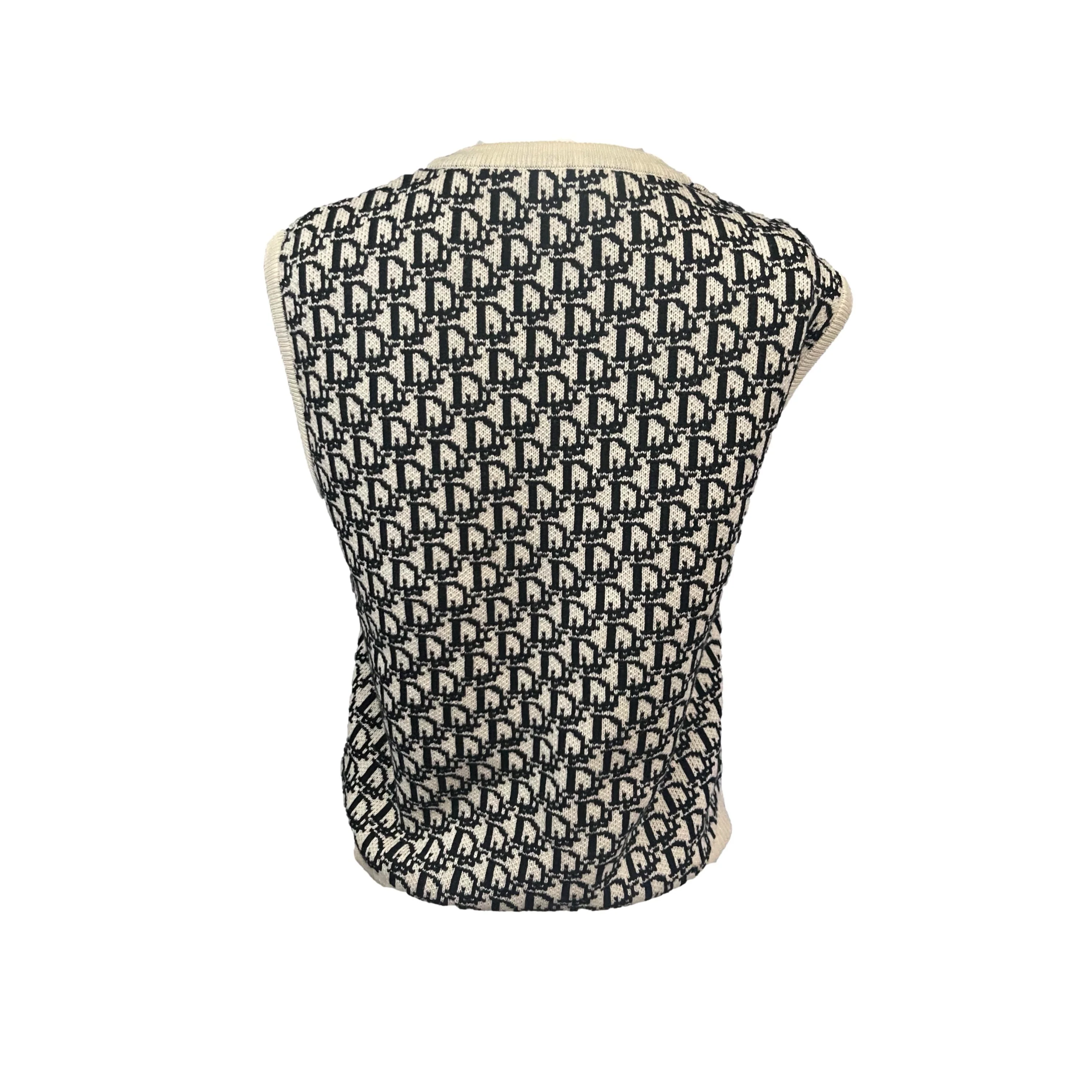 Dior Black Monogram Sweater Ves - Image 2