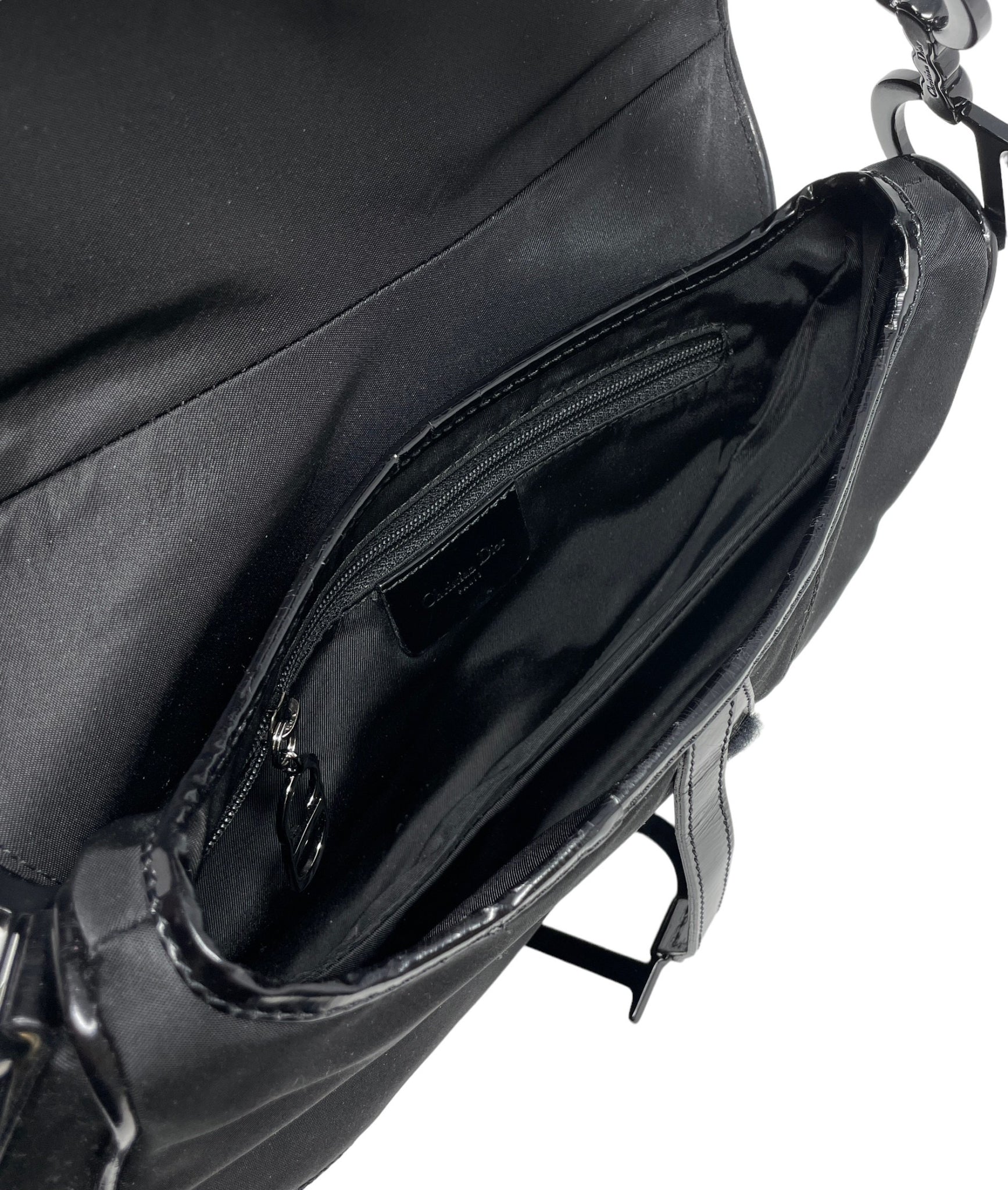 Dior Black Nylon Saddle Bag - Image 5