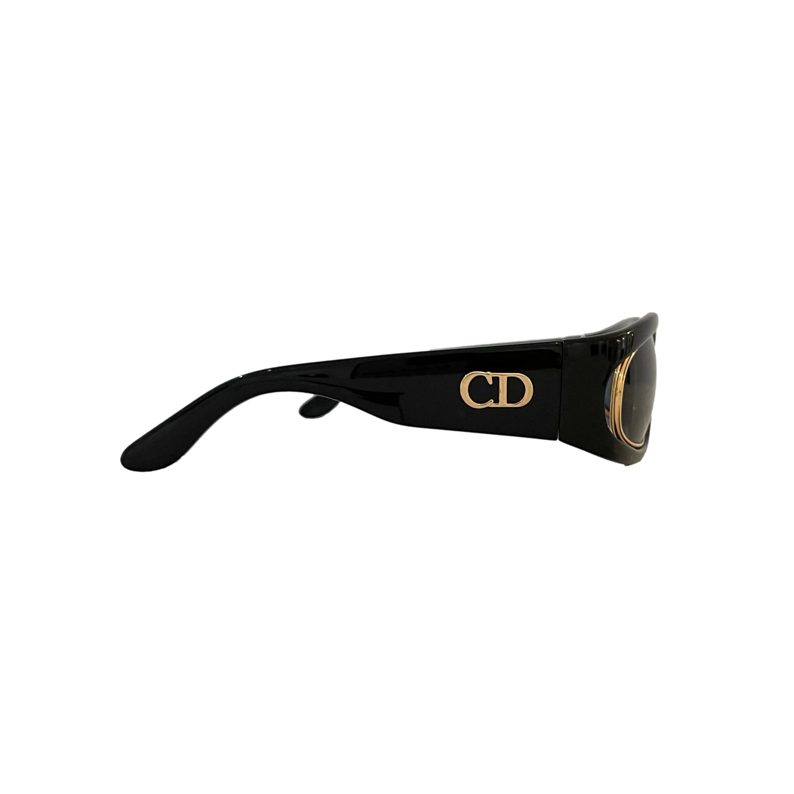 Dior Black Oversized Cutout Sunglasses - Image 2