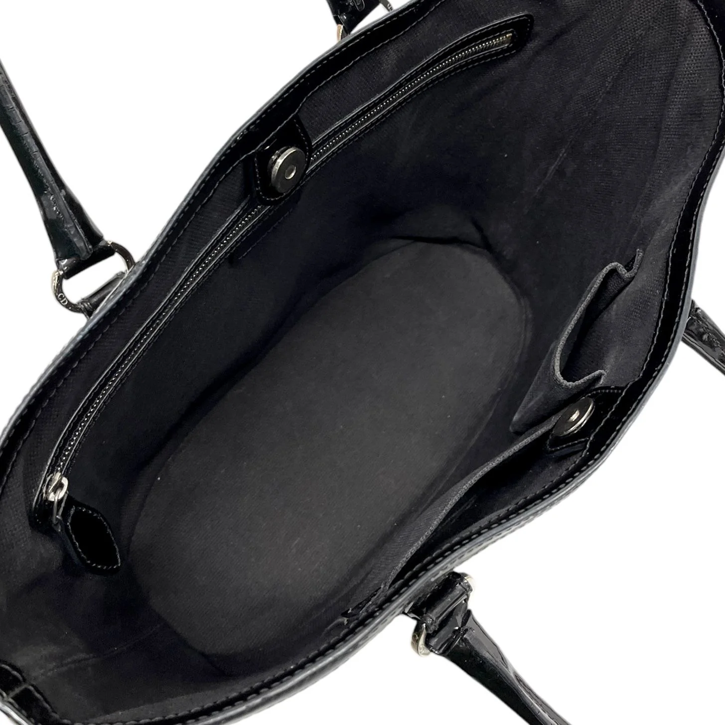 Dior Black Patent Leather Shoulder Bag - Image 3