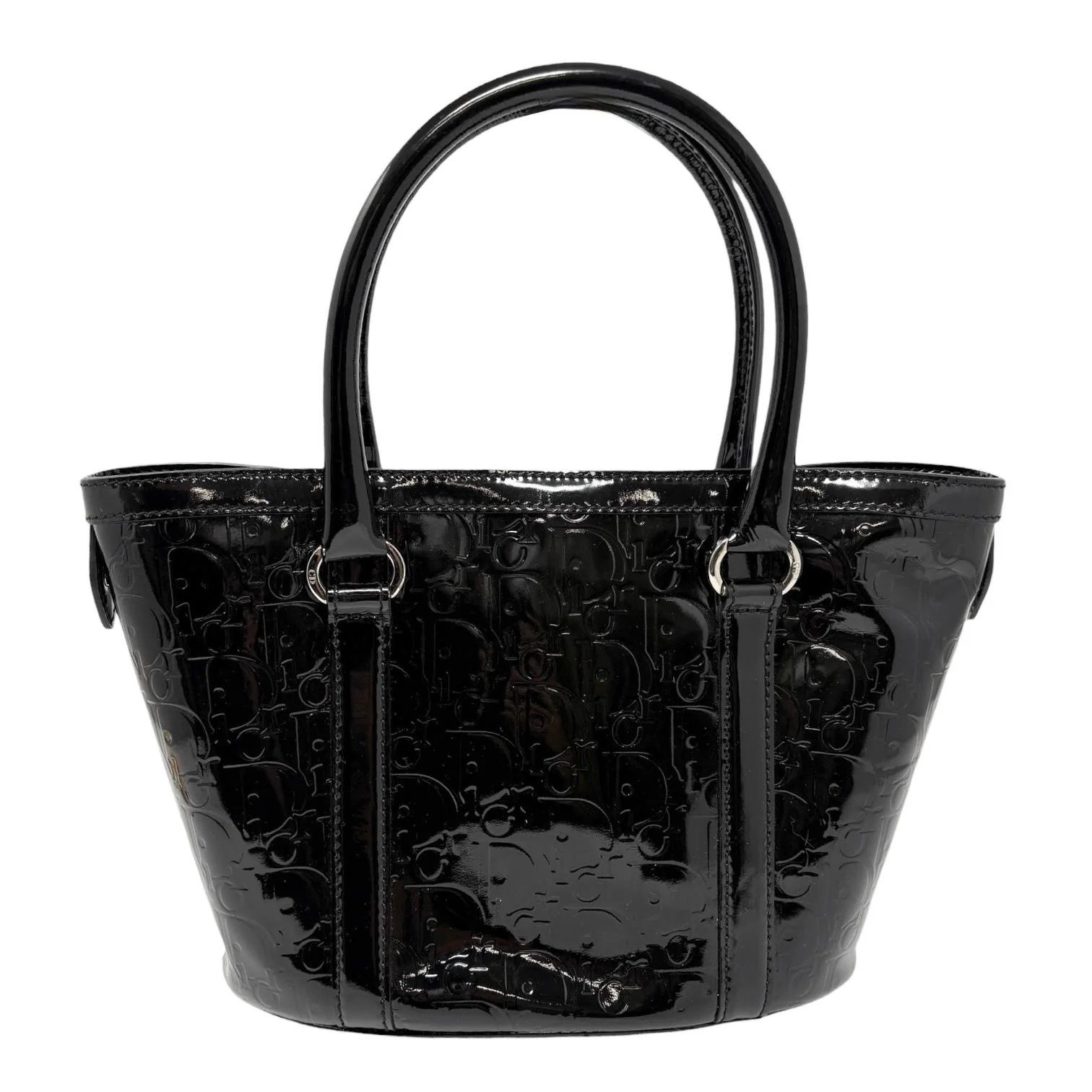 Dior Black Patent Leather Shoulder Bag - Image 2