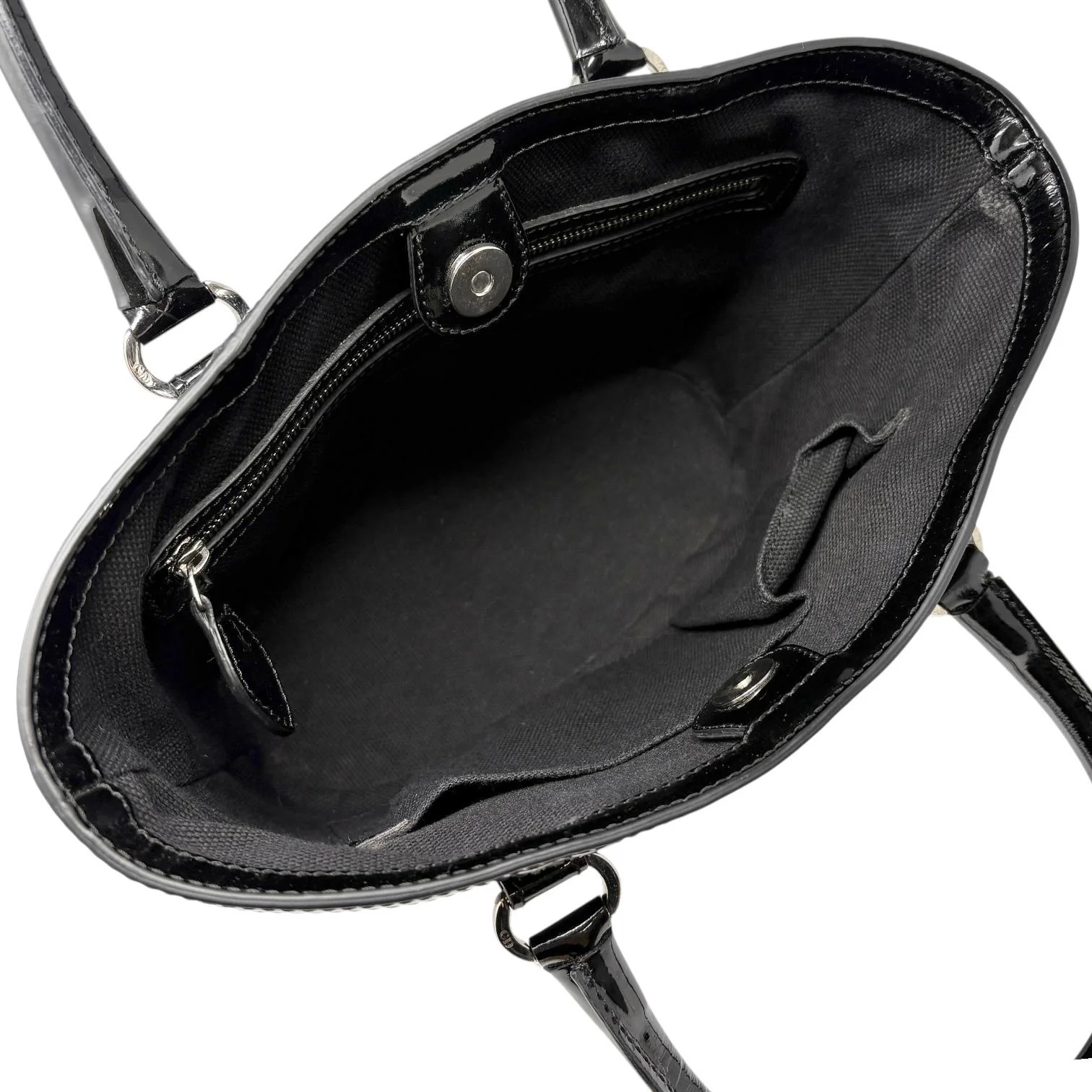 Dior Black Patent Leather Shoulder Bag - Image 3