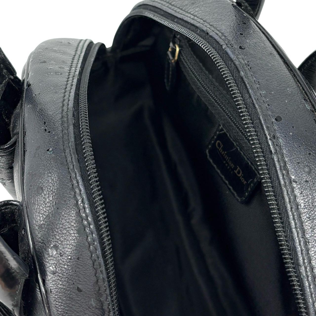 Dior Black Raindrop Double Saddle Top Handle Bag - Image 4