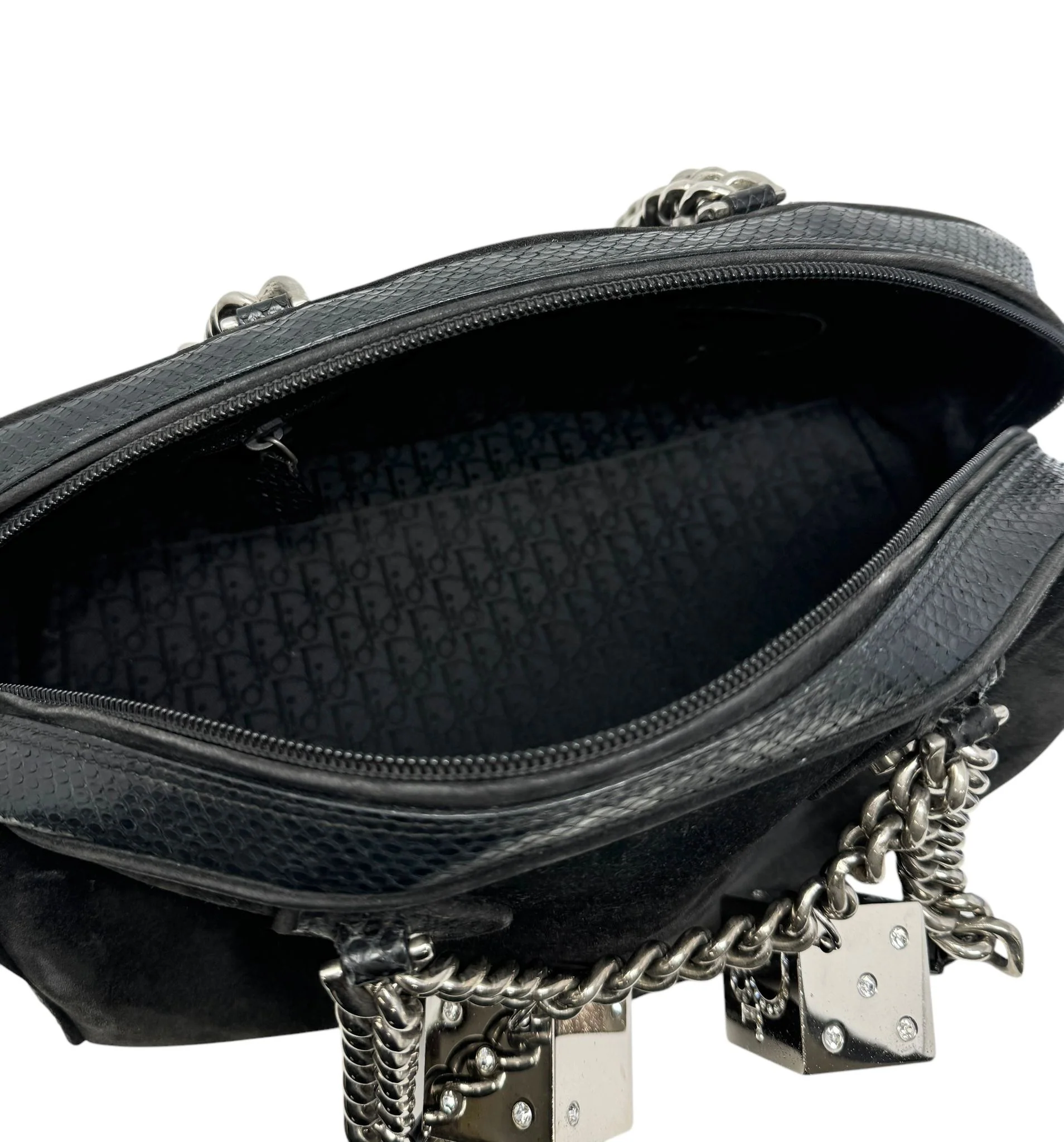 Dior Black Rhinestone Dice Gambler Bag - Image 3