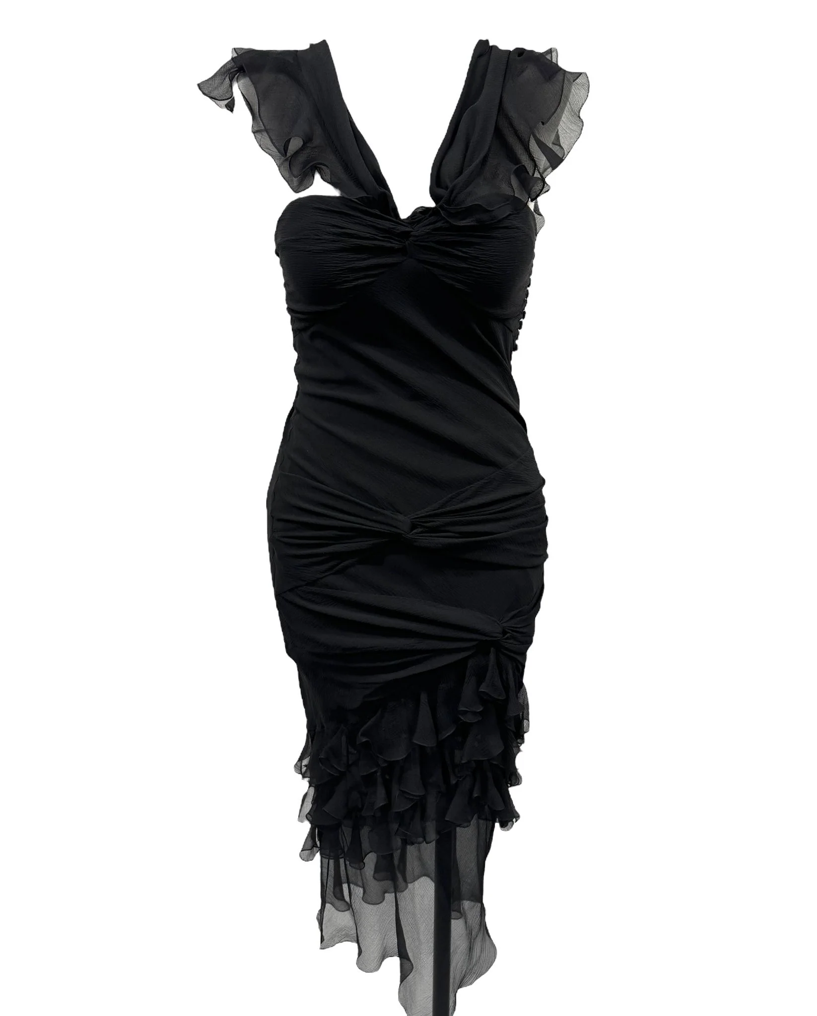 Dior Black Ruffle Dress