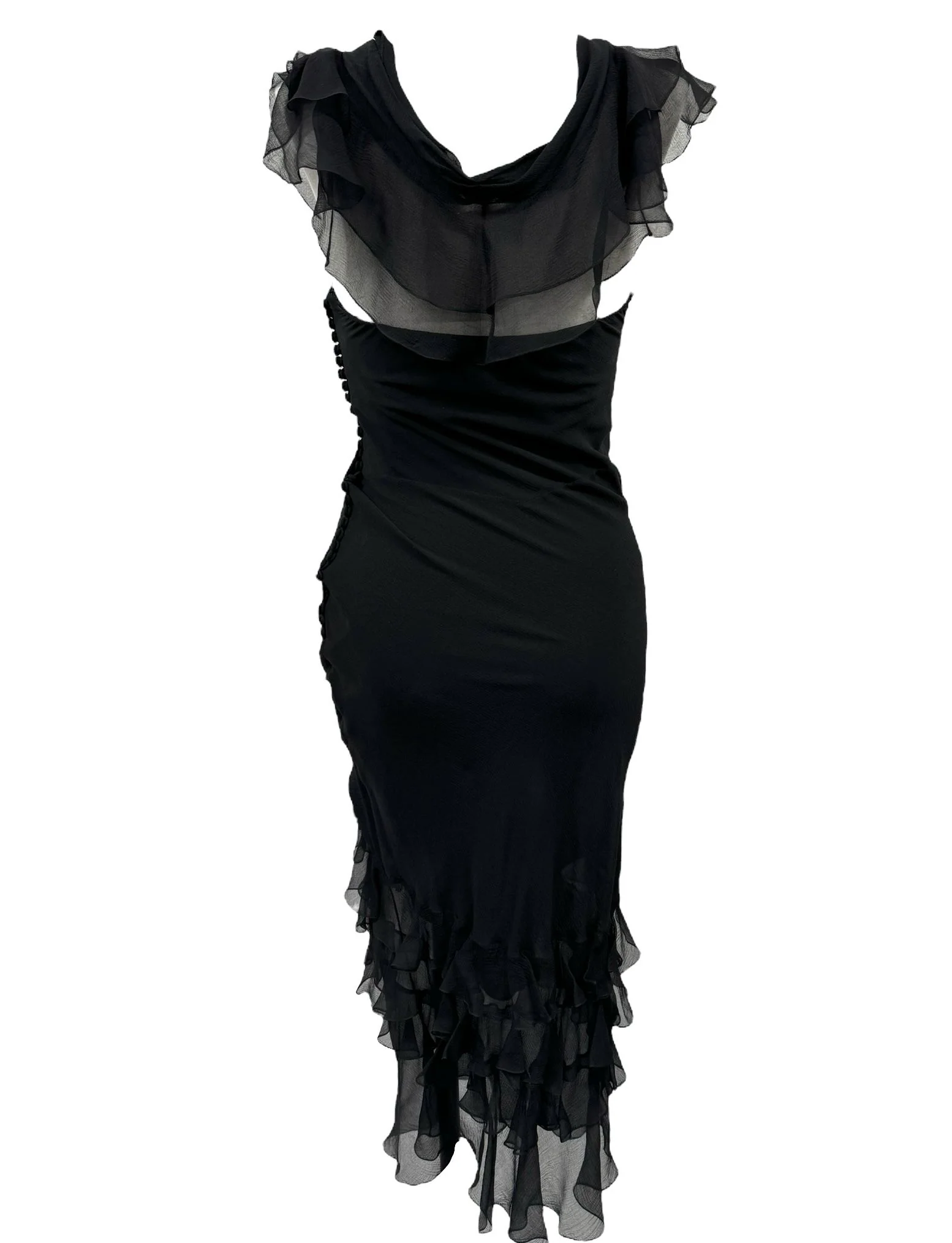 Dior Black Ruffle Dress - Image 2