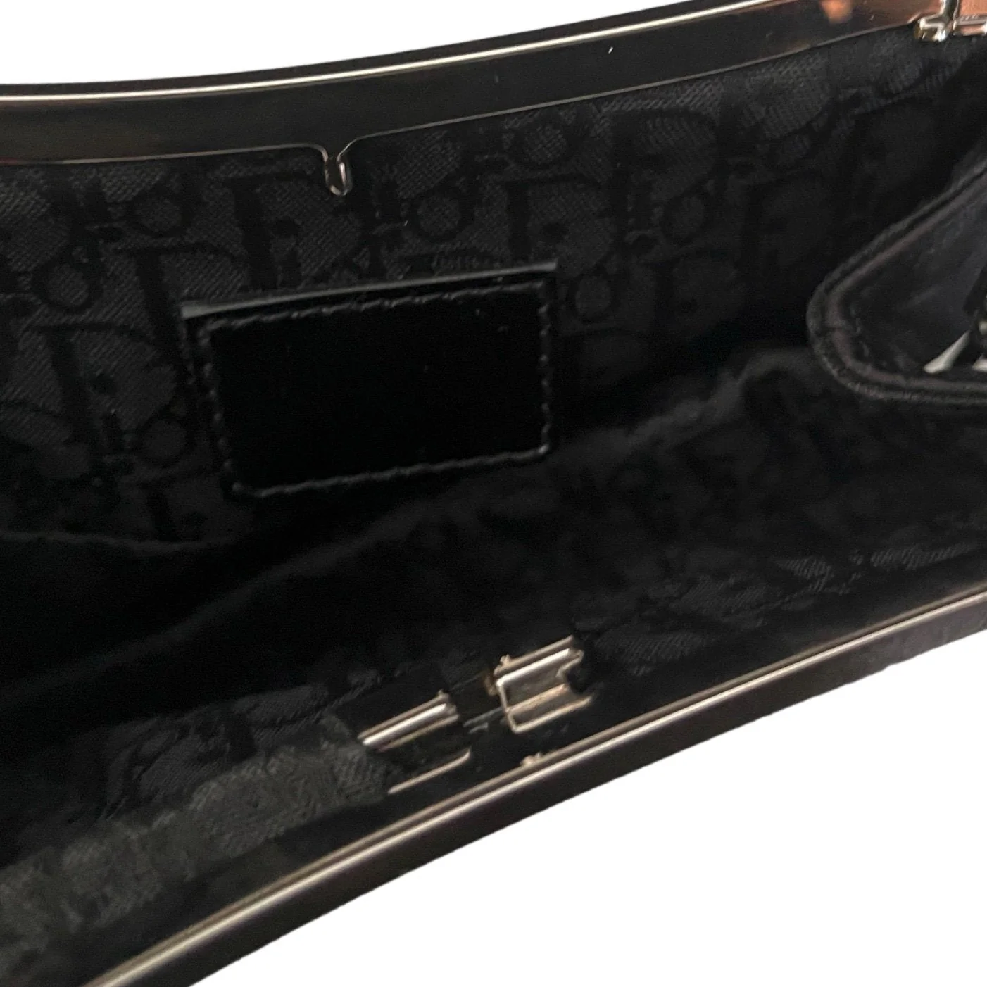 Dior Black Satin Mini Saddle Bag - Image 4