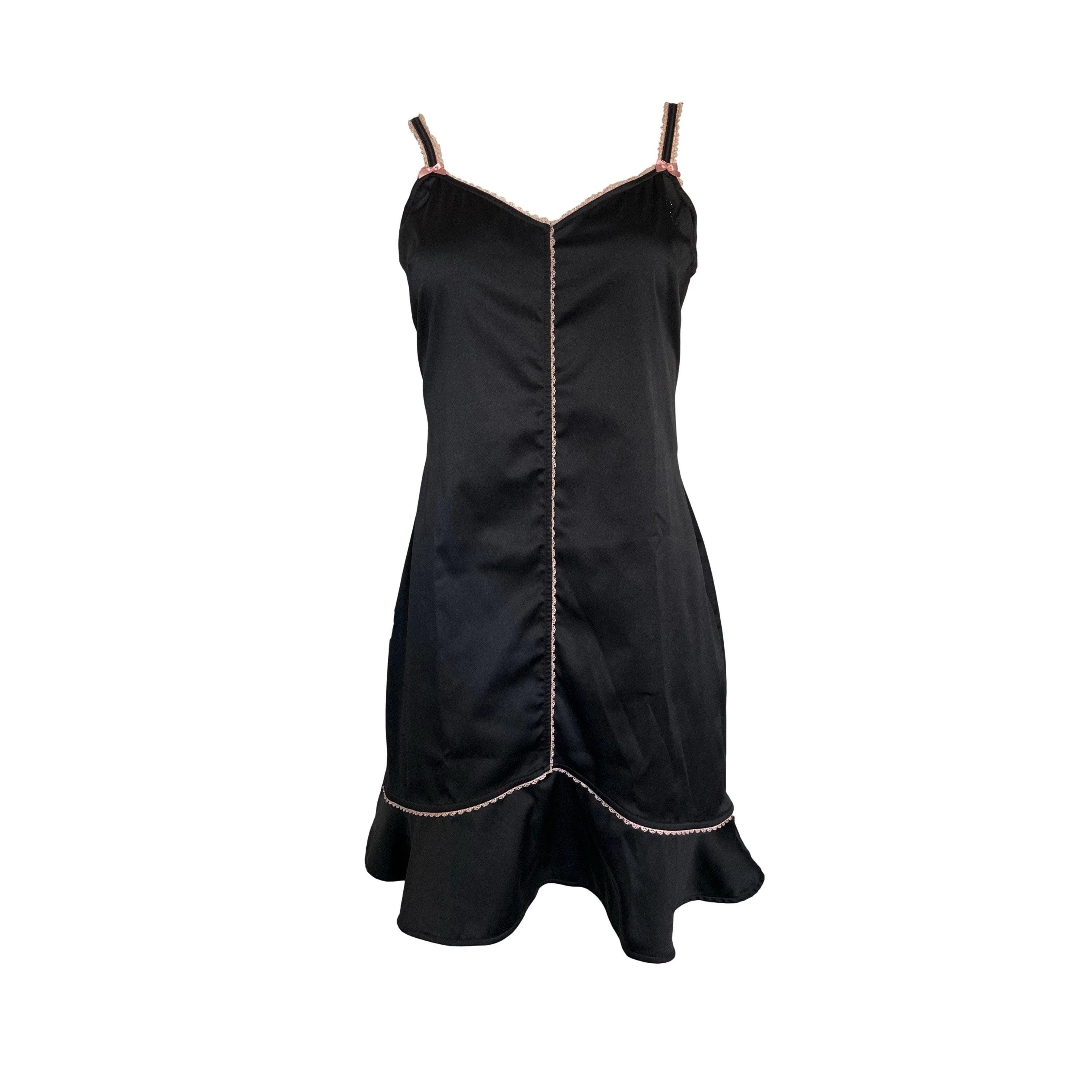 Dior Black Satin Rhinestone Dress