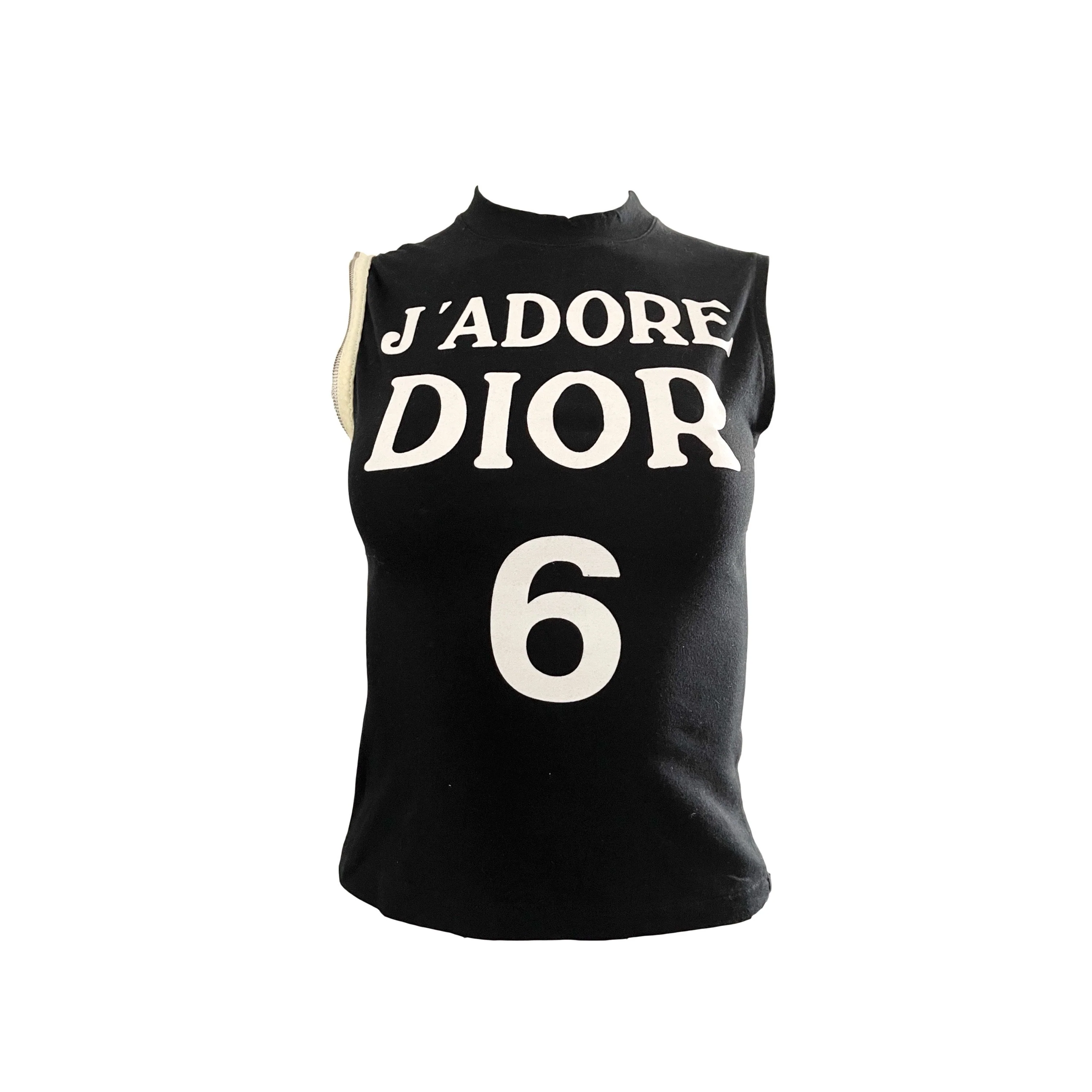 Dior Black Side Zippered Tank