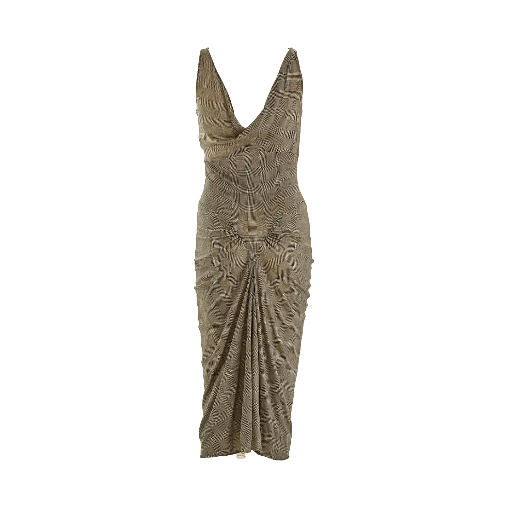 Dior Black + White Silk Patterned Dress