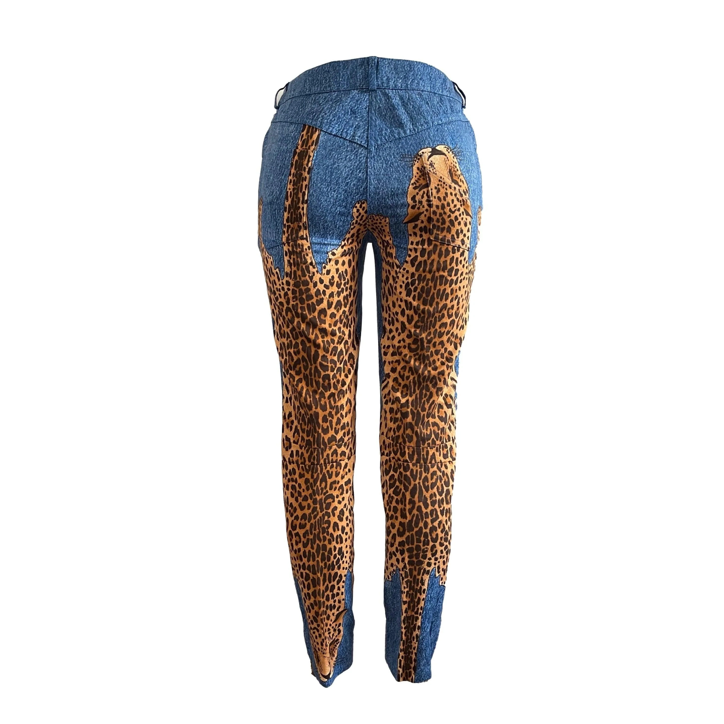 Dior Blue Cheetah Pants - Image 3