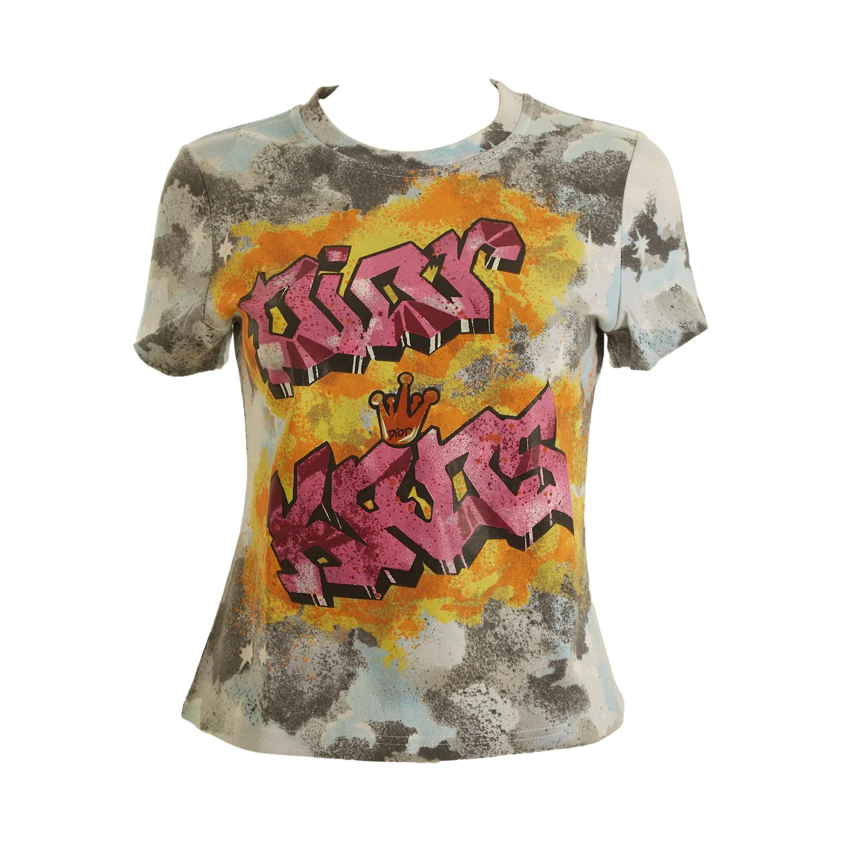 Dior Blue Graffiti Logo Top