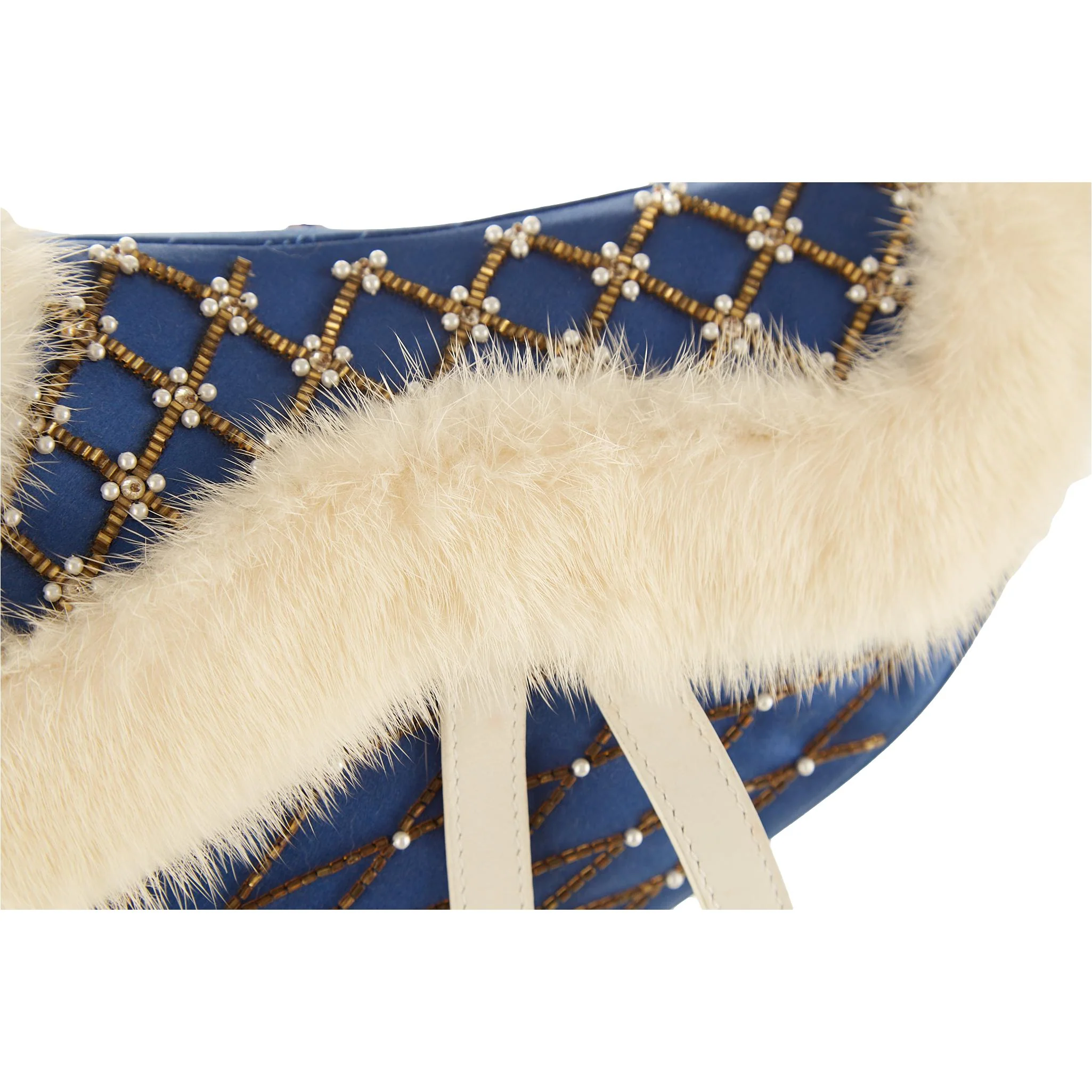 Dior Blue Limited Edition Fur Saddle - Image 3