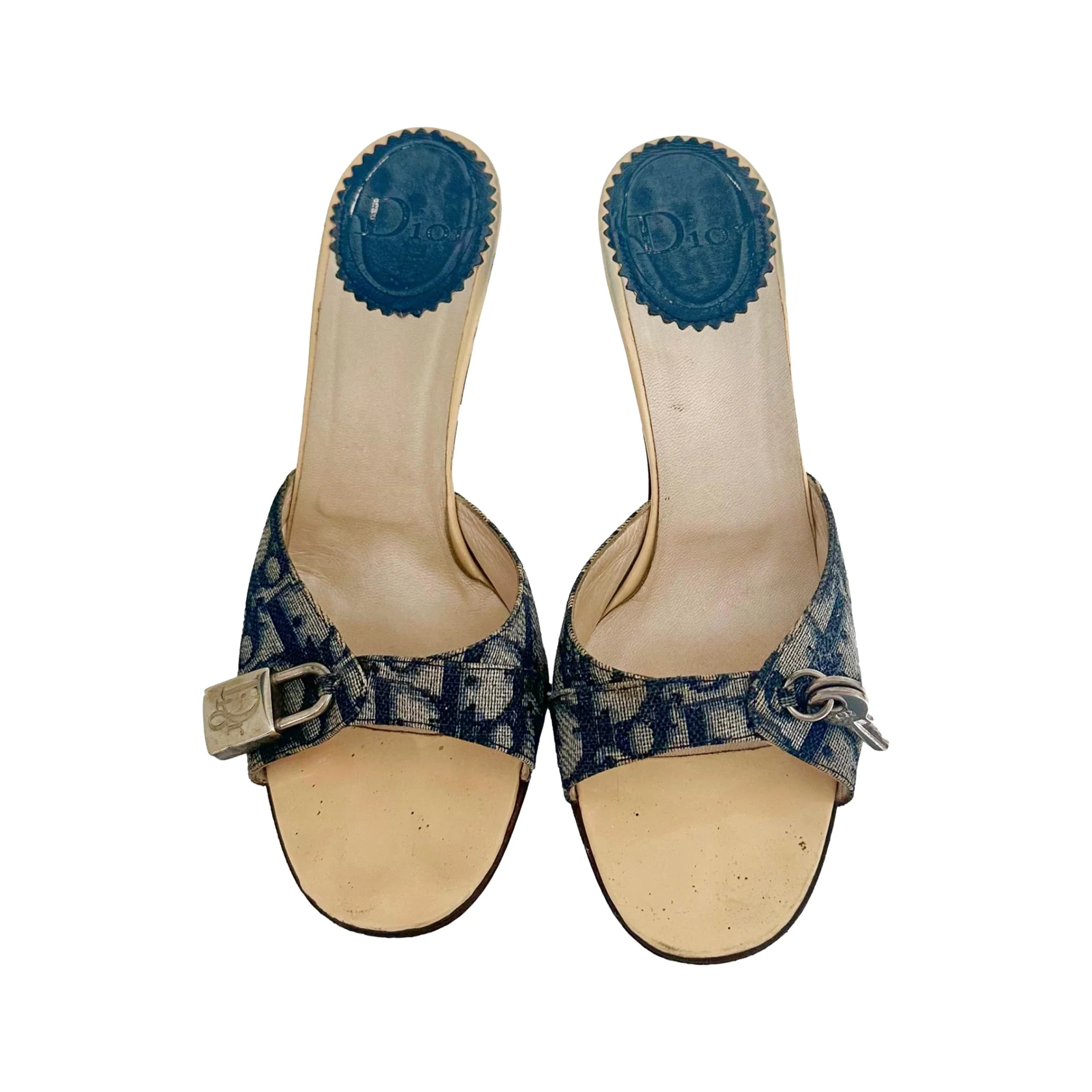 Dior Blue Logo Lock + Key Heels - Image 2