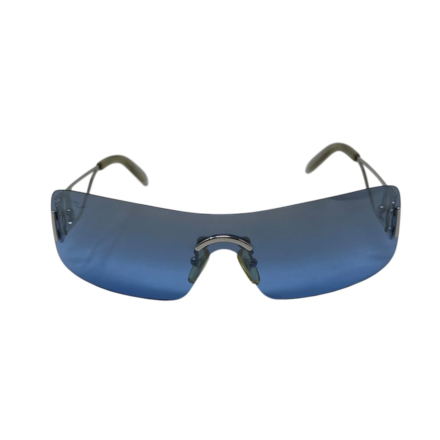 Dior Blue Logo Rimless Sunglasses - Image 2