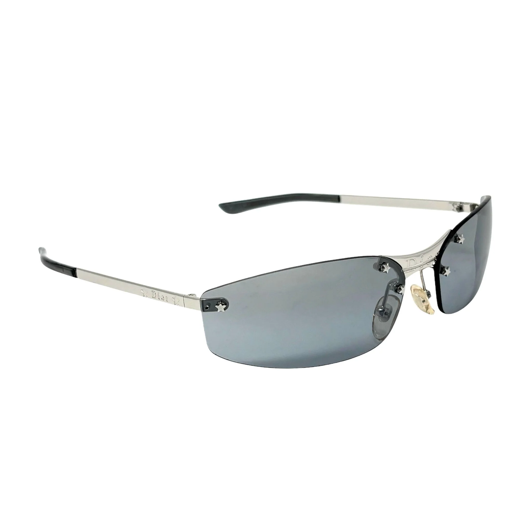 Dior Blue Logo Rimless Sunglasses - Image 3