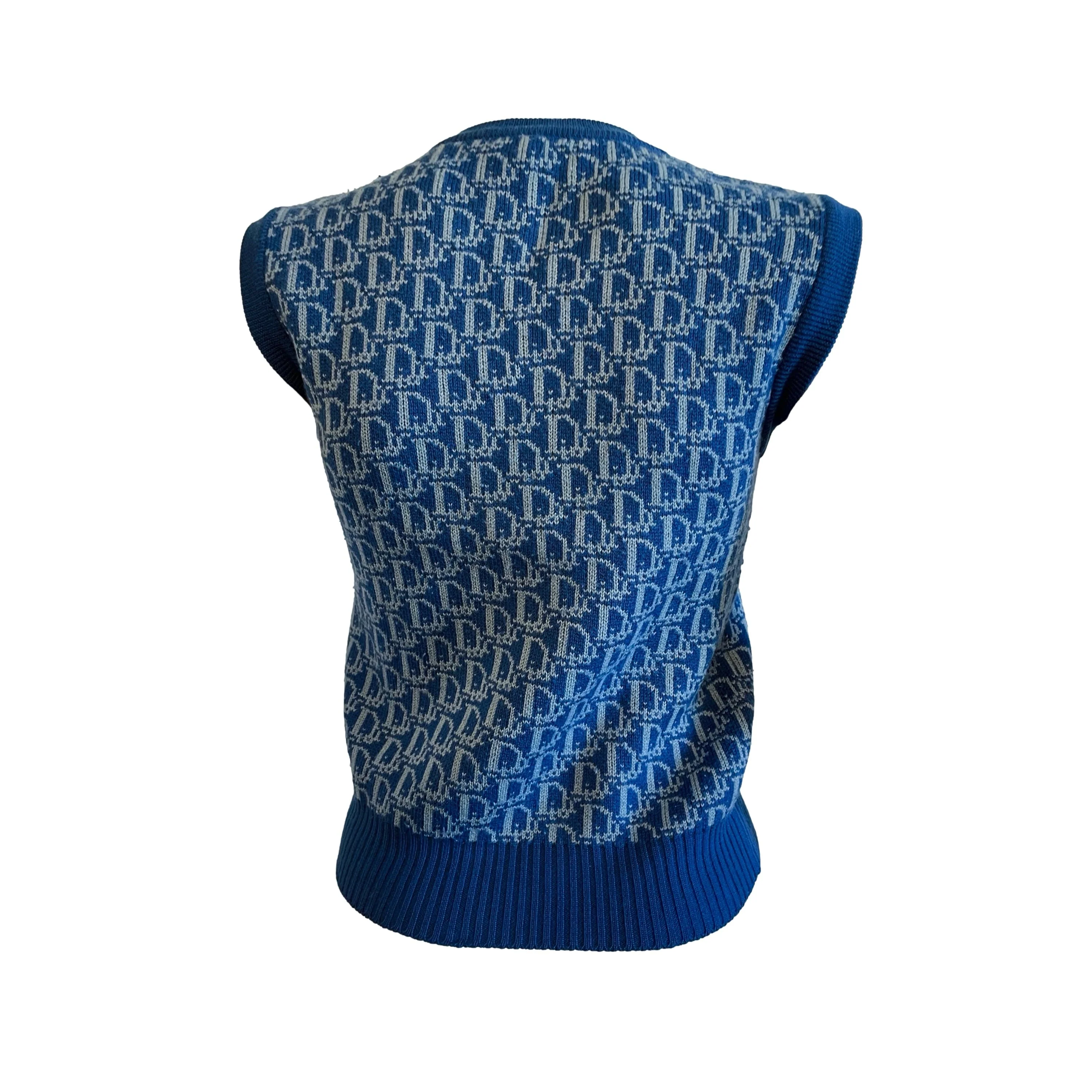 Dior Blue Monogram Sweater Vest - Image 2
