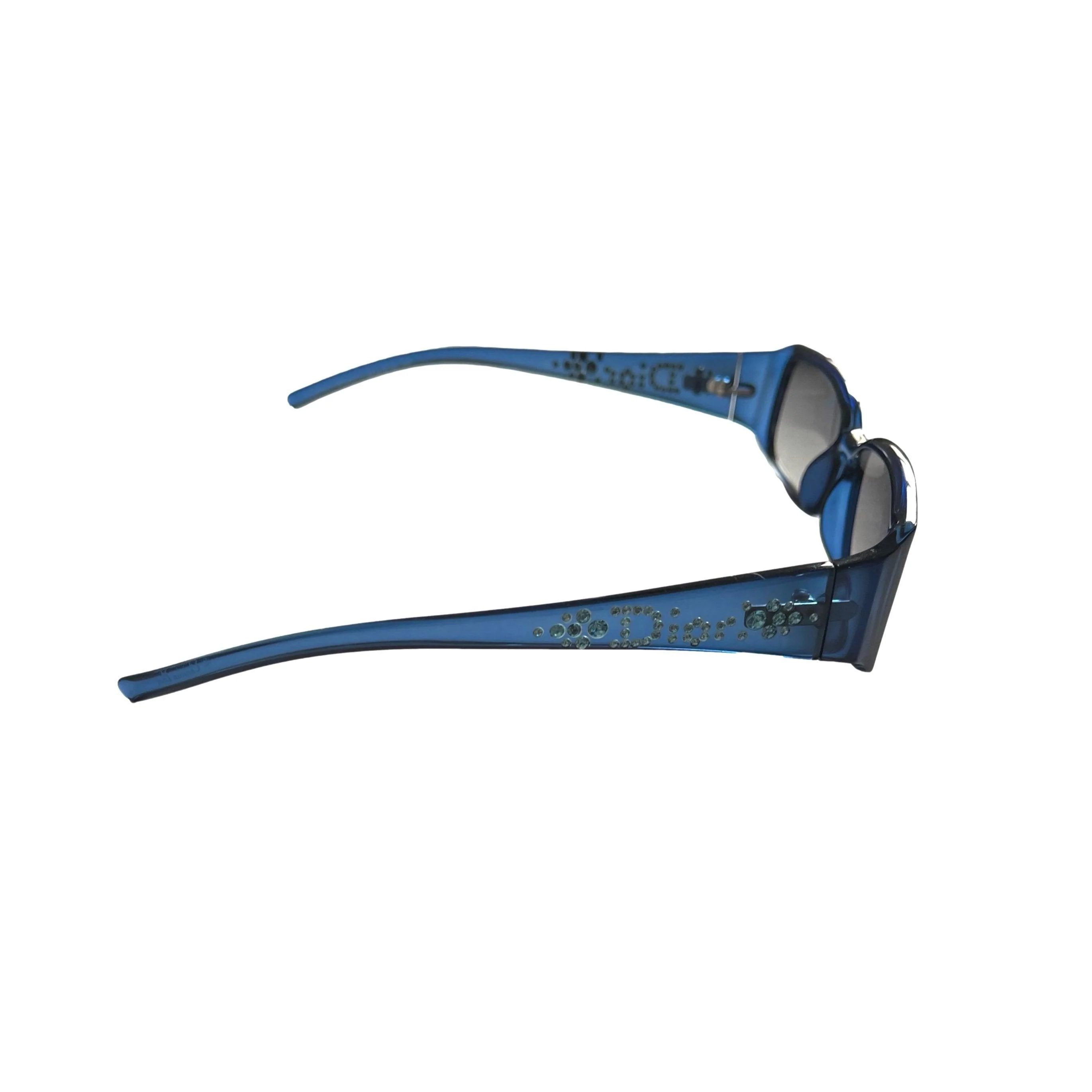 Dior Blue Rhinestone Slim Sunglasses - Image 3