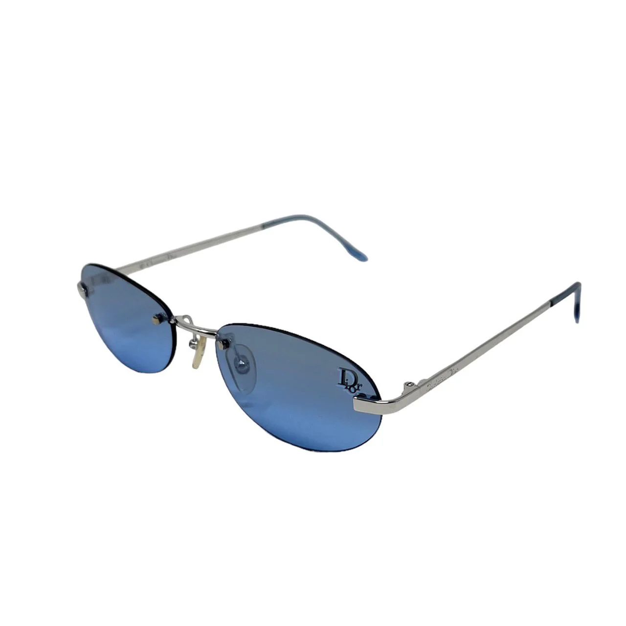 Dior Blue Rimless Mini Sunglasses
