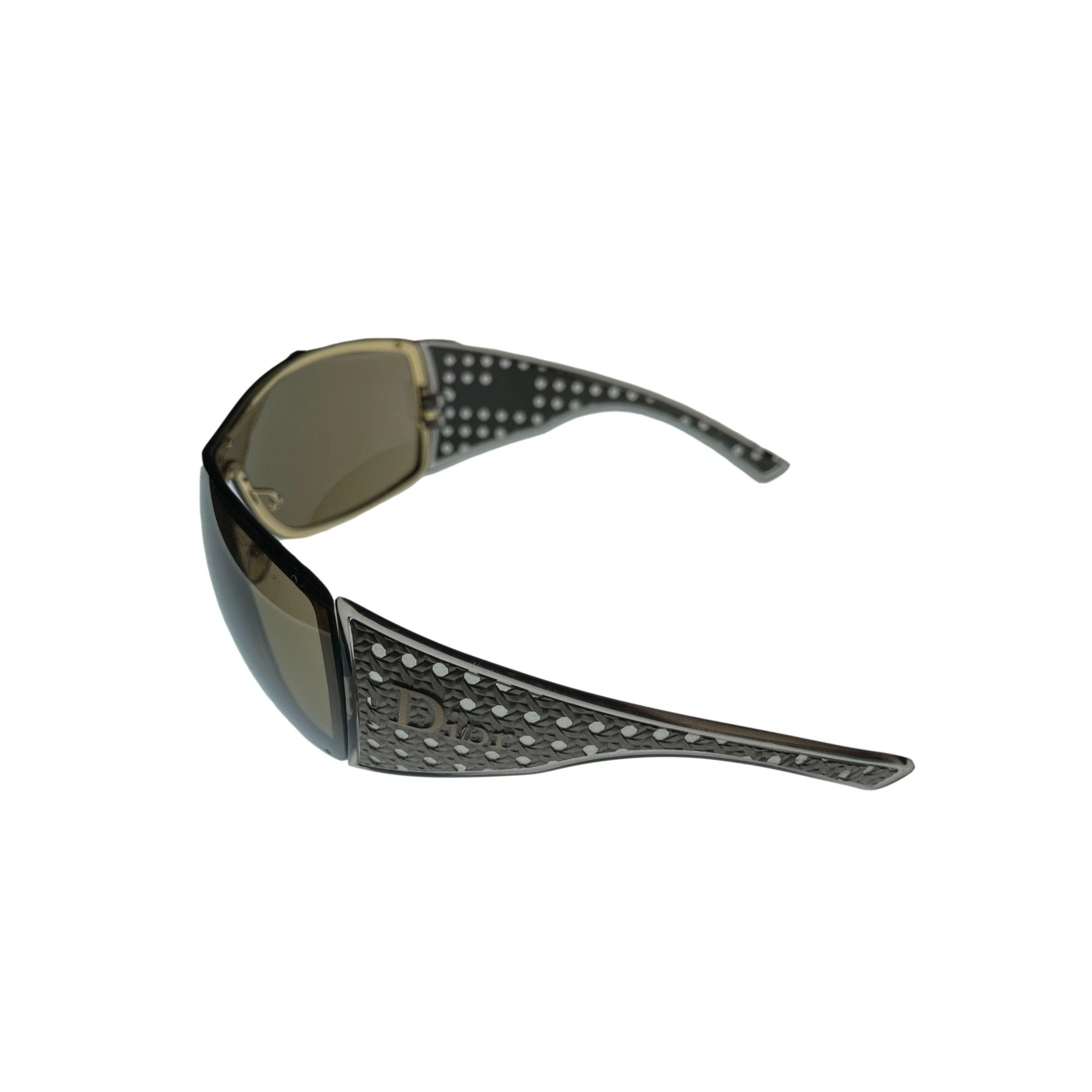 Dior Bronze Oversized Basketweave Sunglasses - Image 3