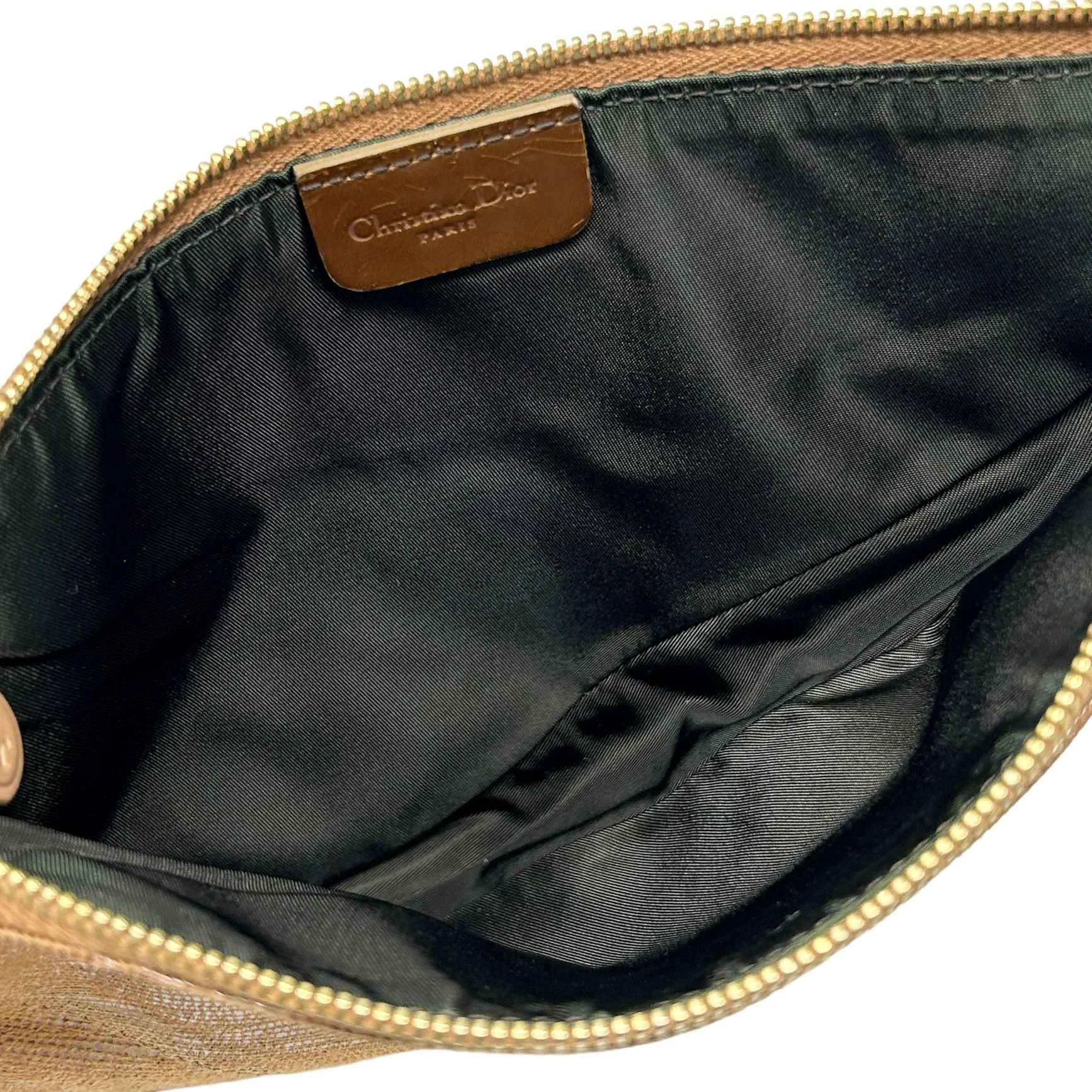 Dior Brown Embossed Mini Saddle Bag - Image 2