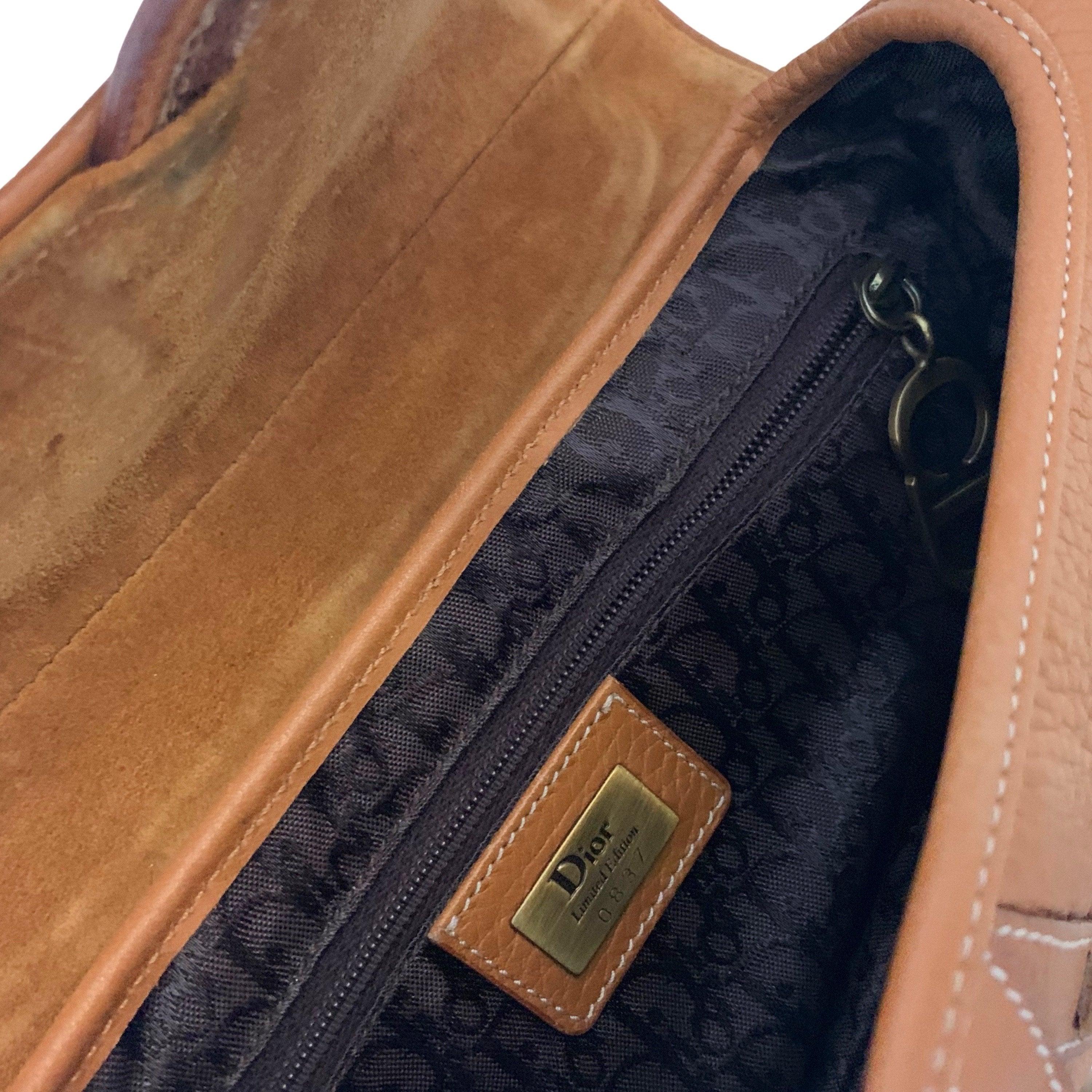 Dior Brown Embroidered Koi Leather Saddle Bag - Image 6