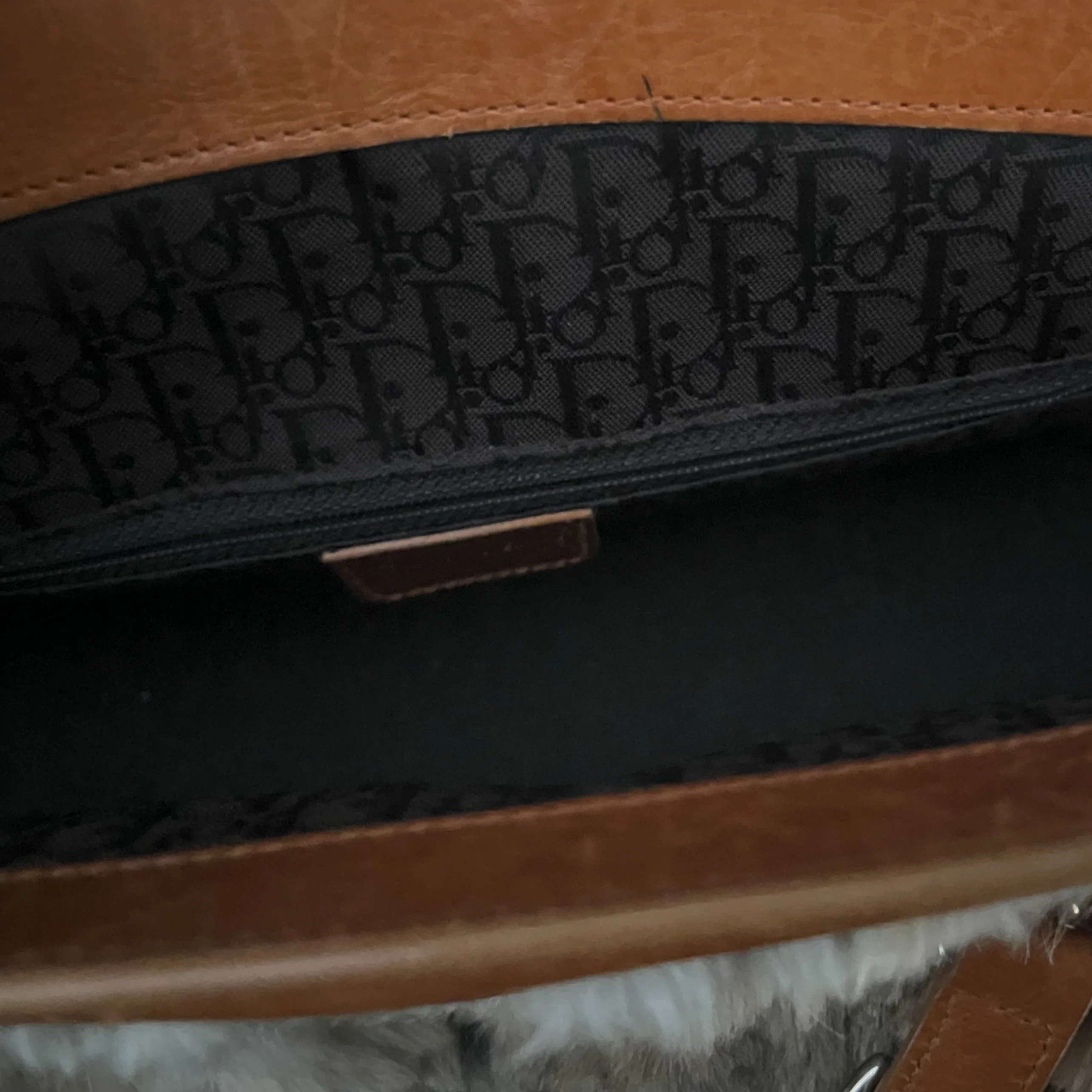 Dior Brown Fur Shoulder Bag - Image 4