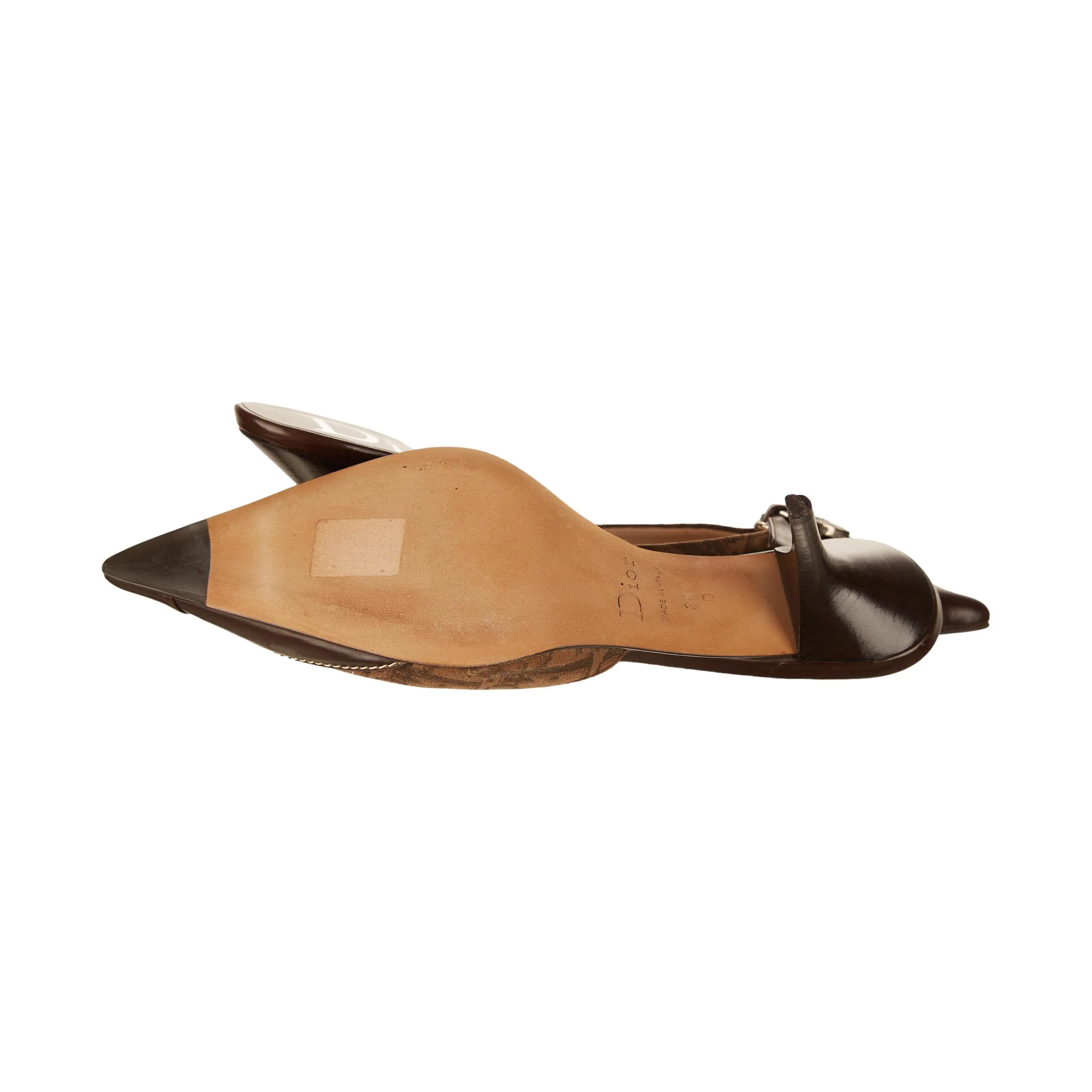 Dior Brown Heart Charm Heels - Image 3
