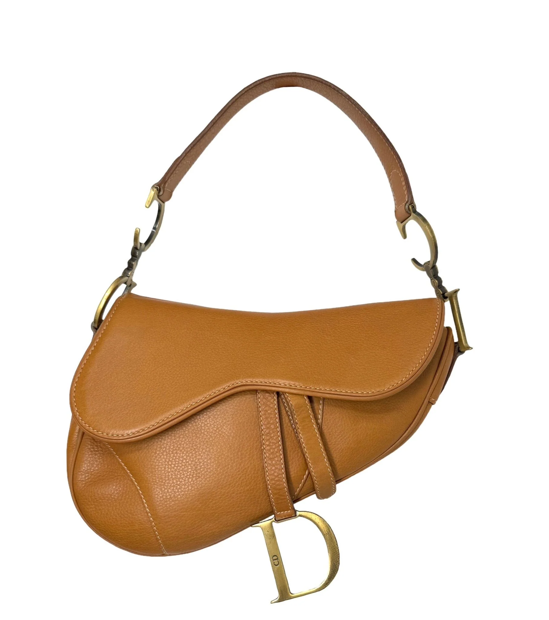 Dior Brown Leather Saddle Bag