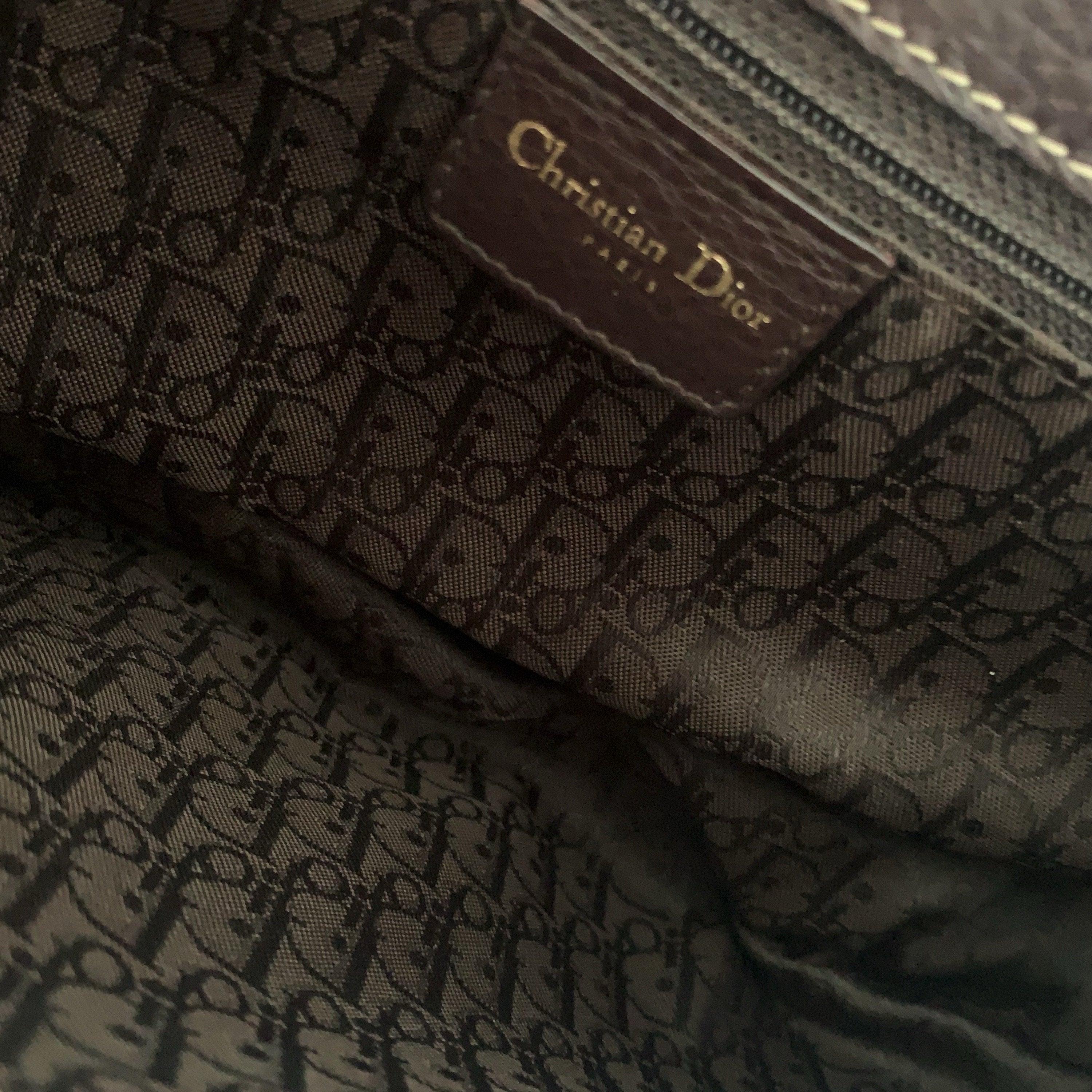 Dior Brown Leather Saddle Bag - Image 5