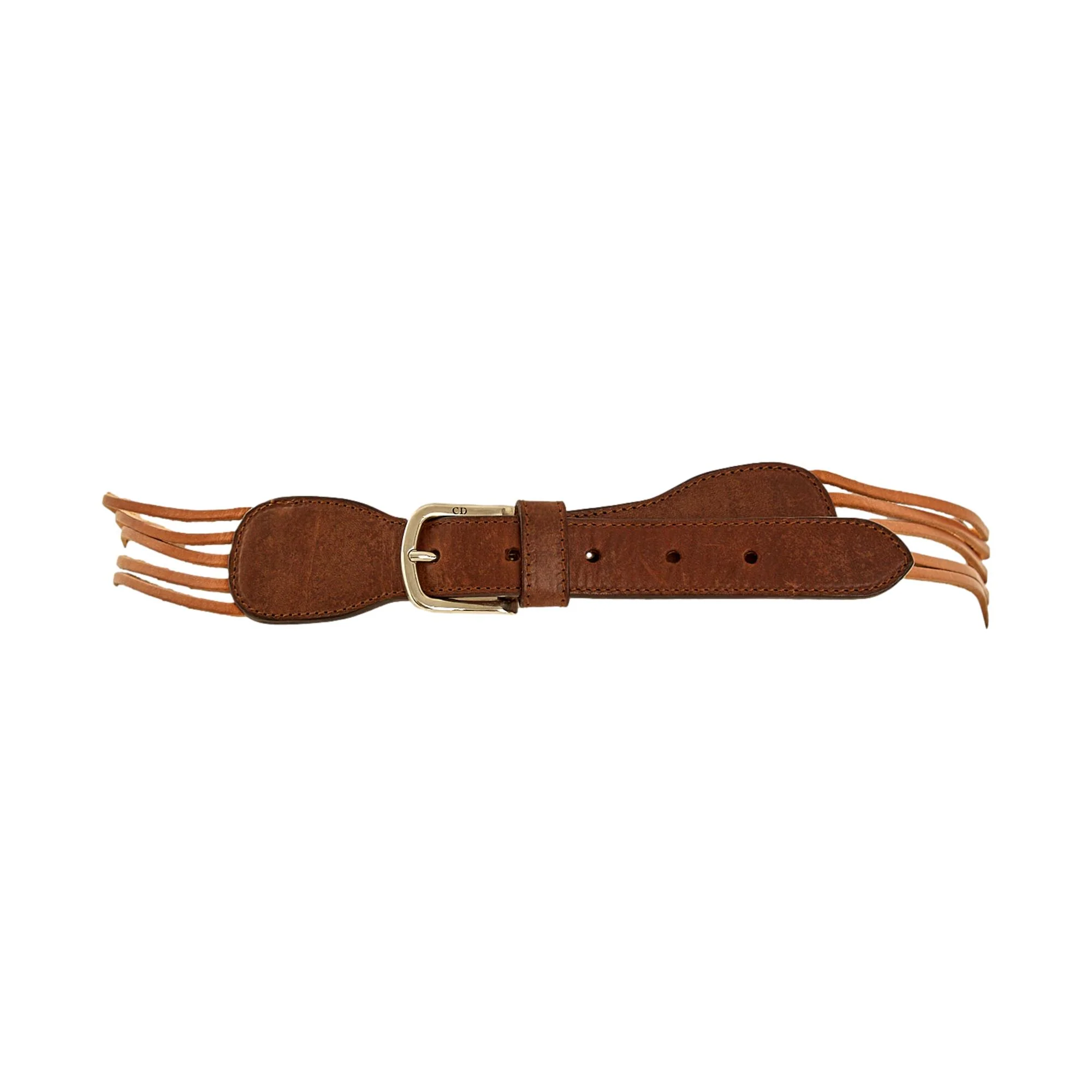 Dior Brown Leather 'World Champ' Belt - Image 2