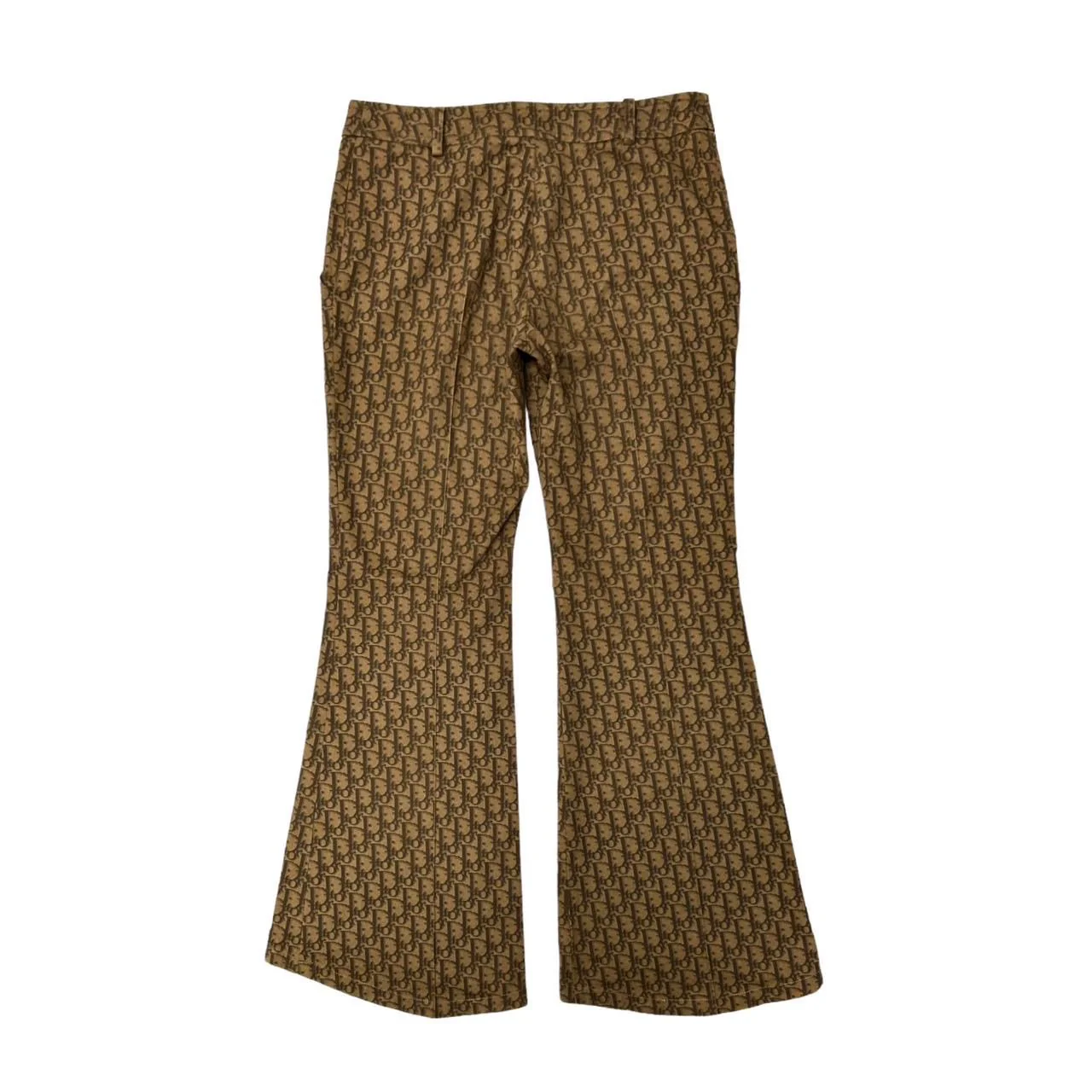 Dior Brown Logo Flare Pants - Image 2