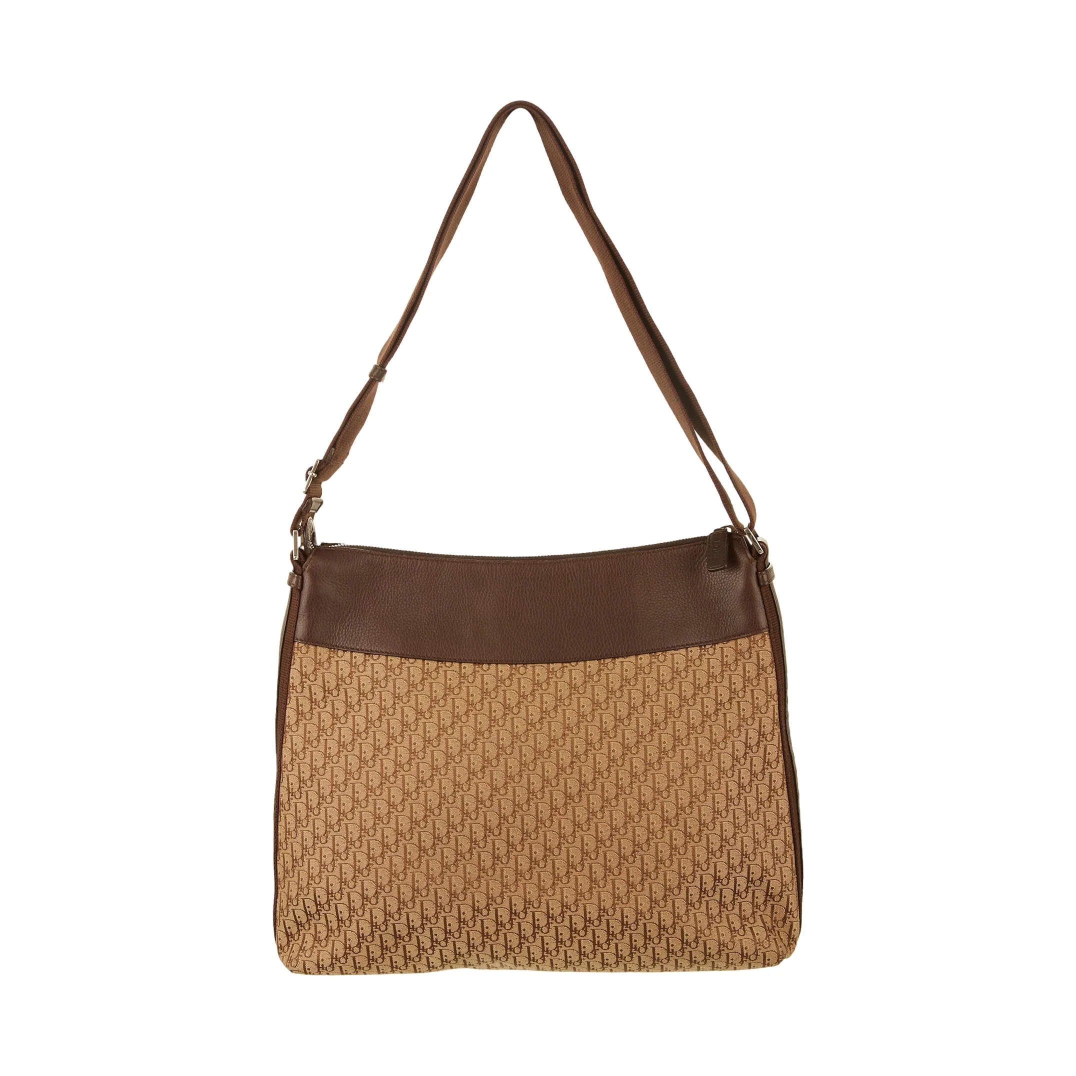 Dior Brown Logo Jumbo Shoulder Bag - Image 2