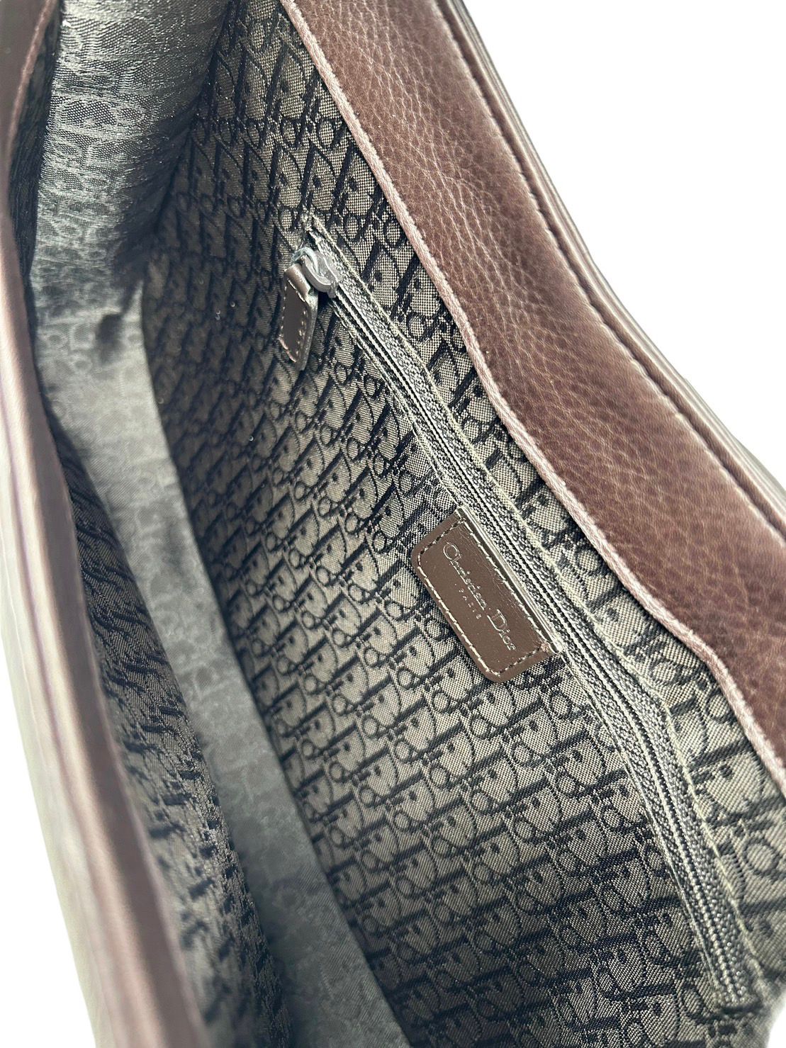 Dior Brown Logo Shoulder Bag - Image 3