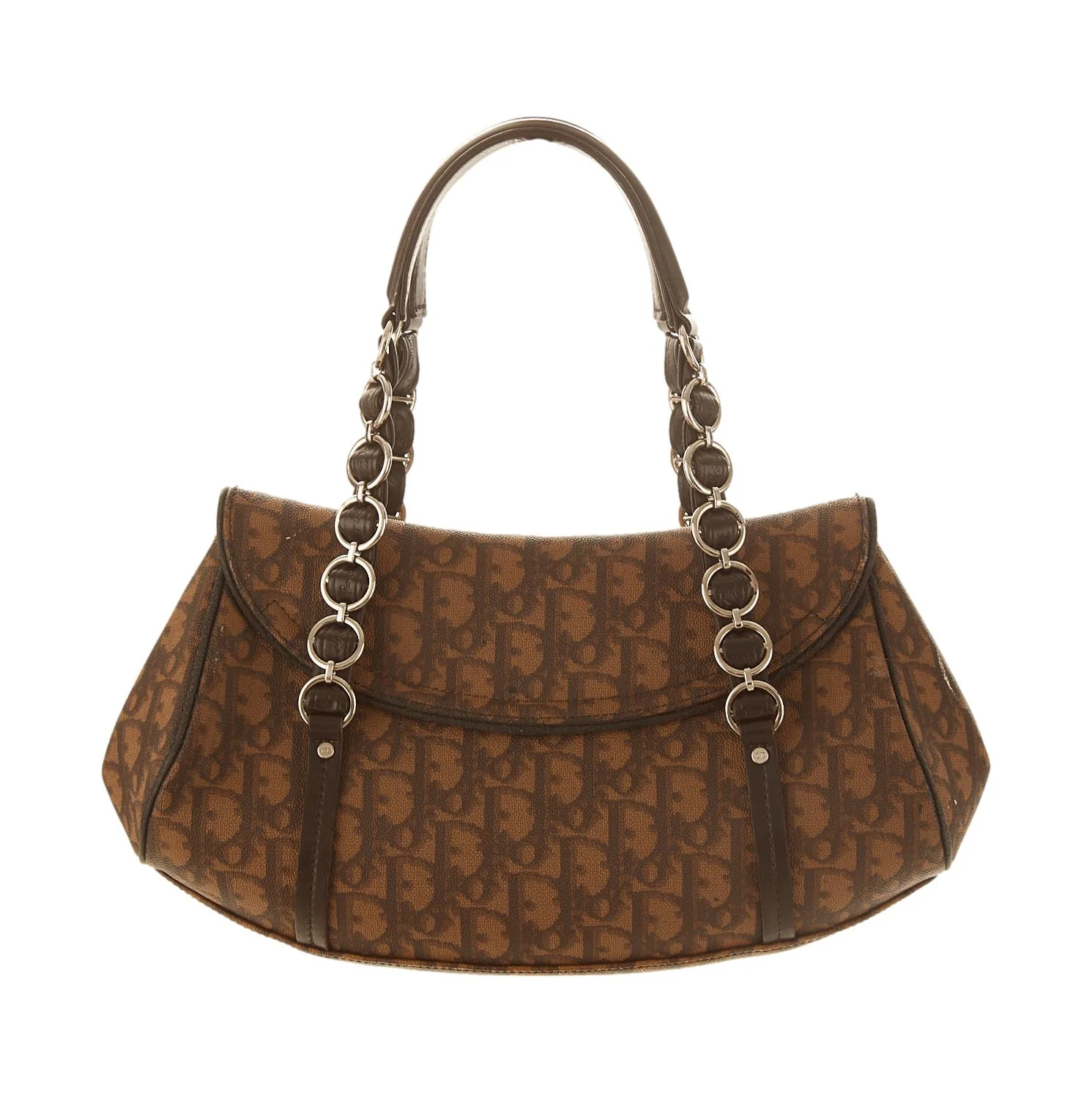 Dior Brown Logo Shoulder Bag - Image 2